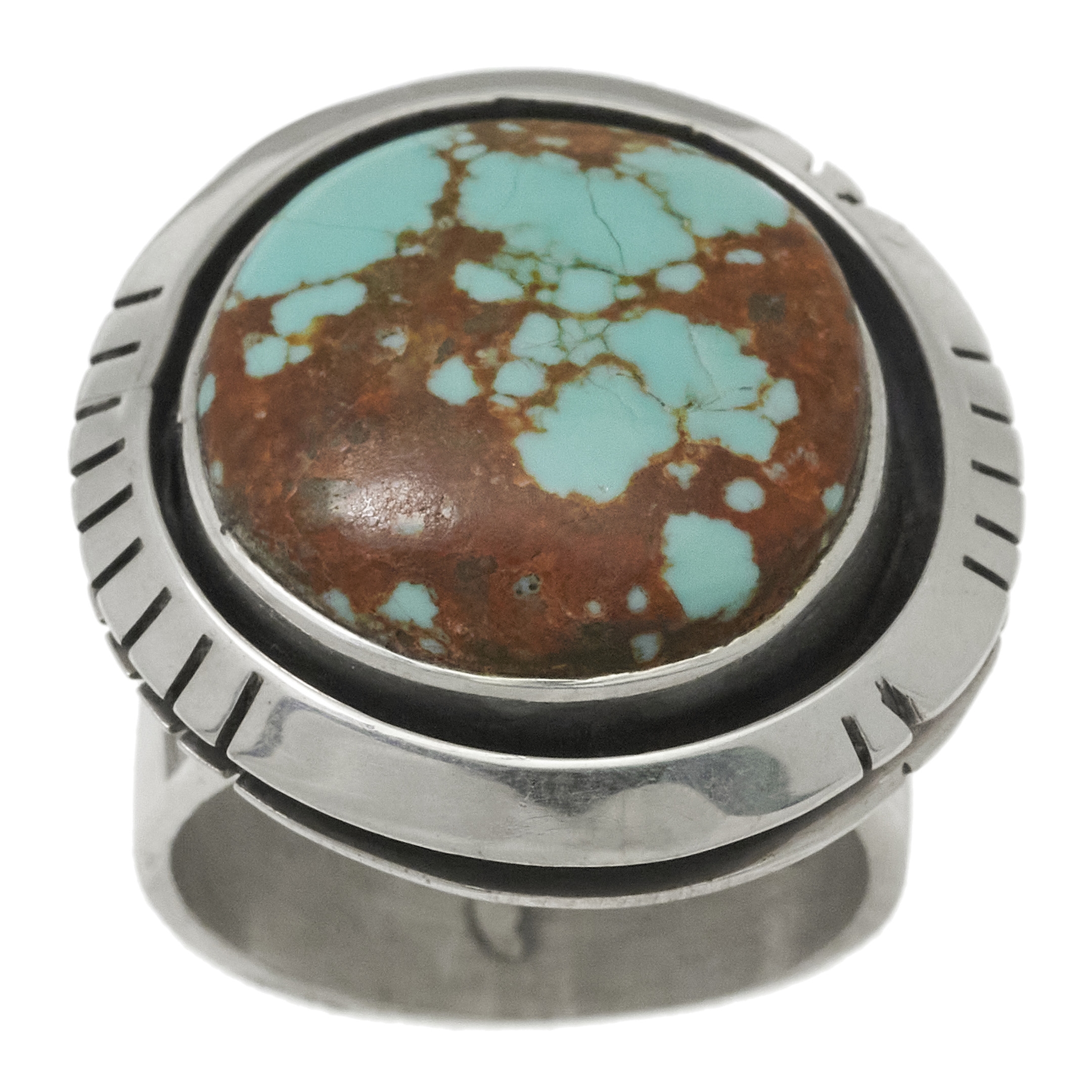 Turquoise and silver ring BA1719 - Harpo Paris