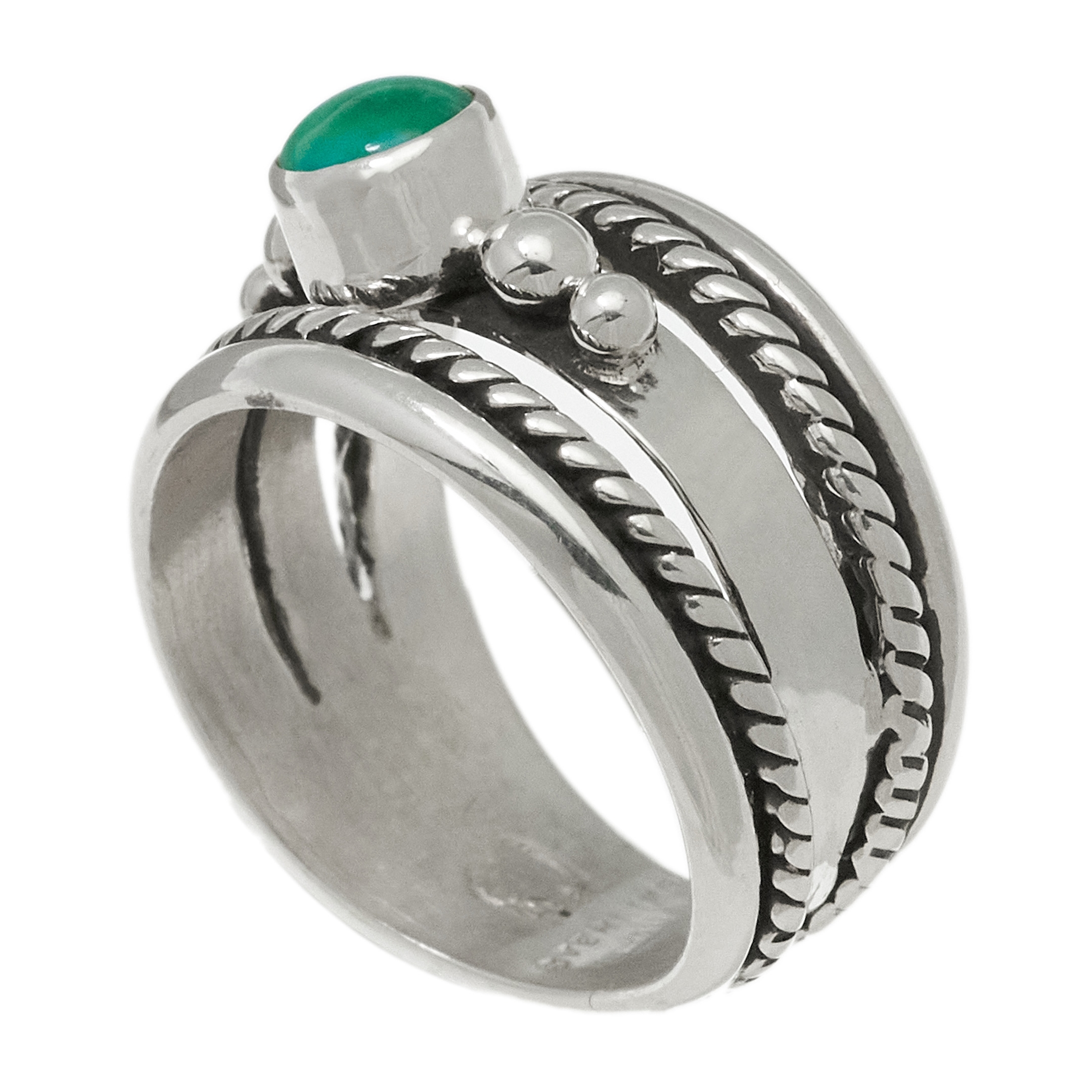 Turquoise and silver ring  BA1722 - Harpo Paris