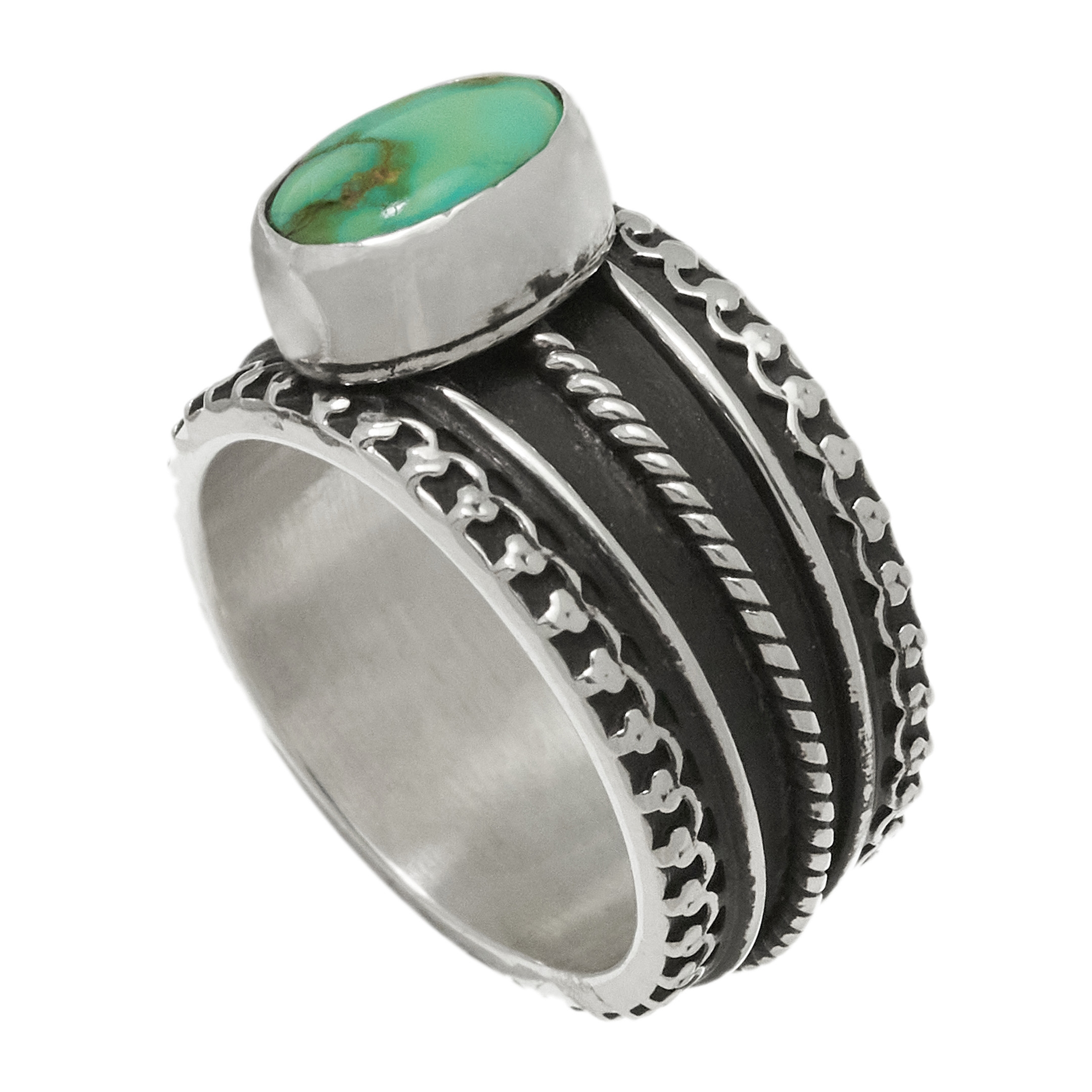Bague turquoise et argent BA1725 - Harpo Paris