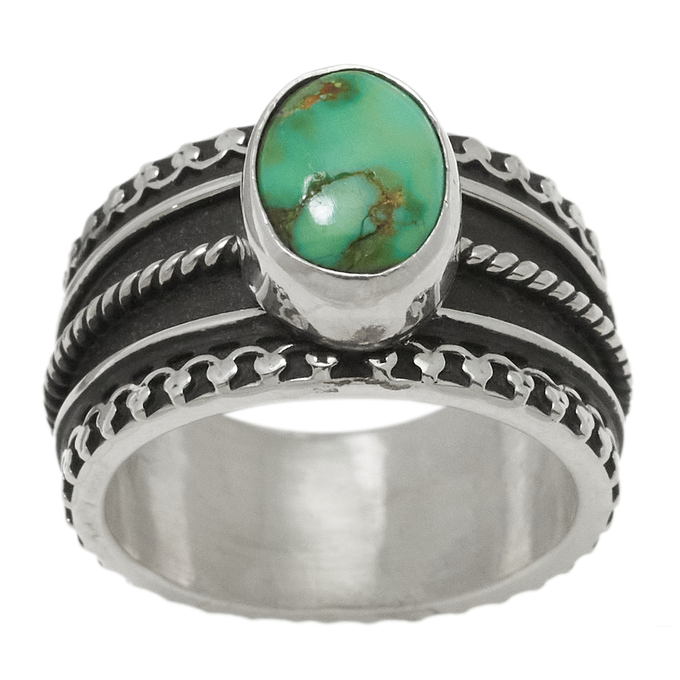 Turquoise and silver ring  BA1725 - Harpo Paris