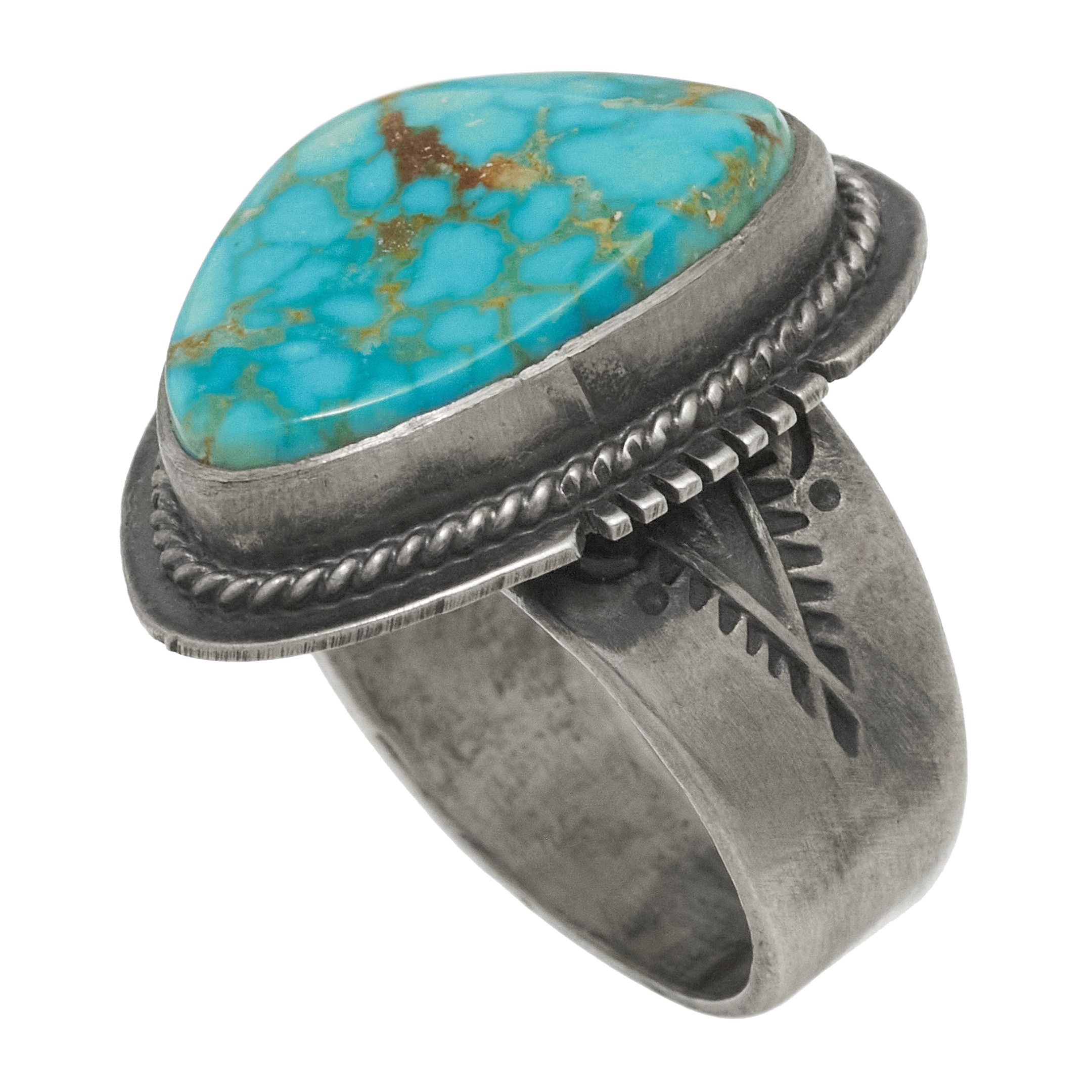 Bague turquoise et argent BA1729 - Harpo Paris