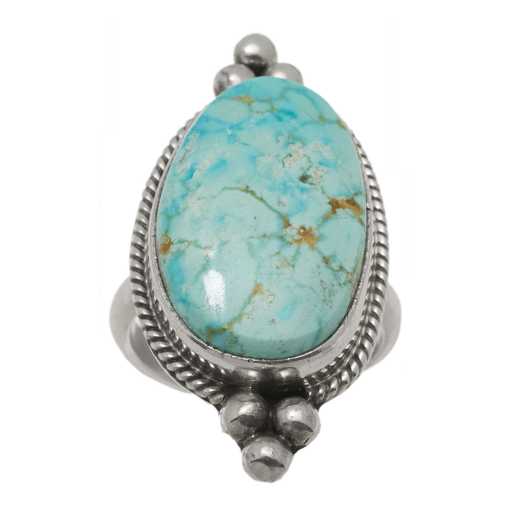 Turquoise and silver ring BA1732 - Harpo Paris