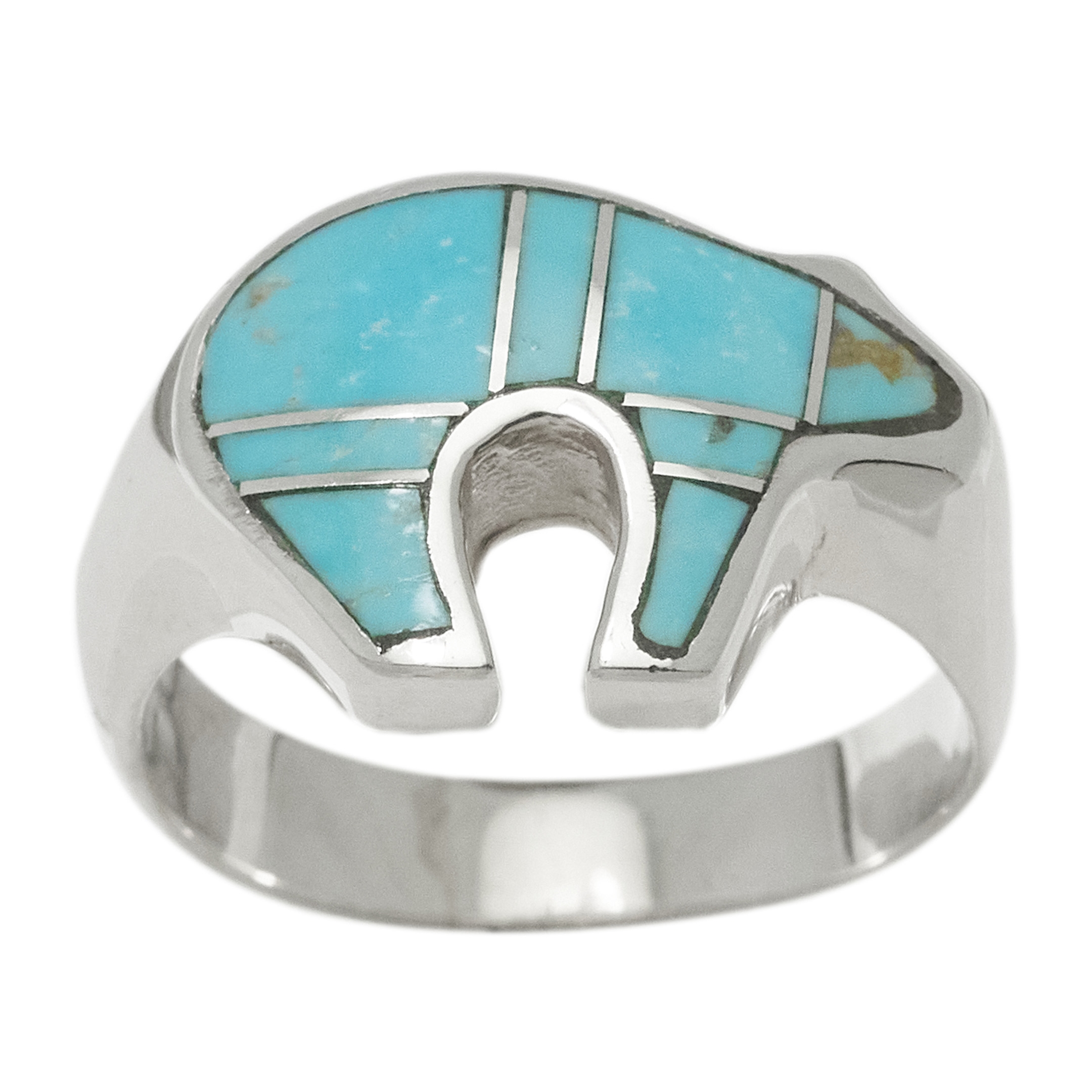 Turquoise inlay and silver BA1735 - Harpo Paris