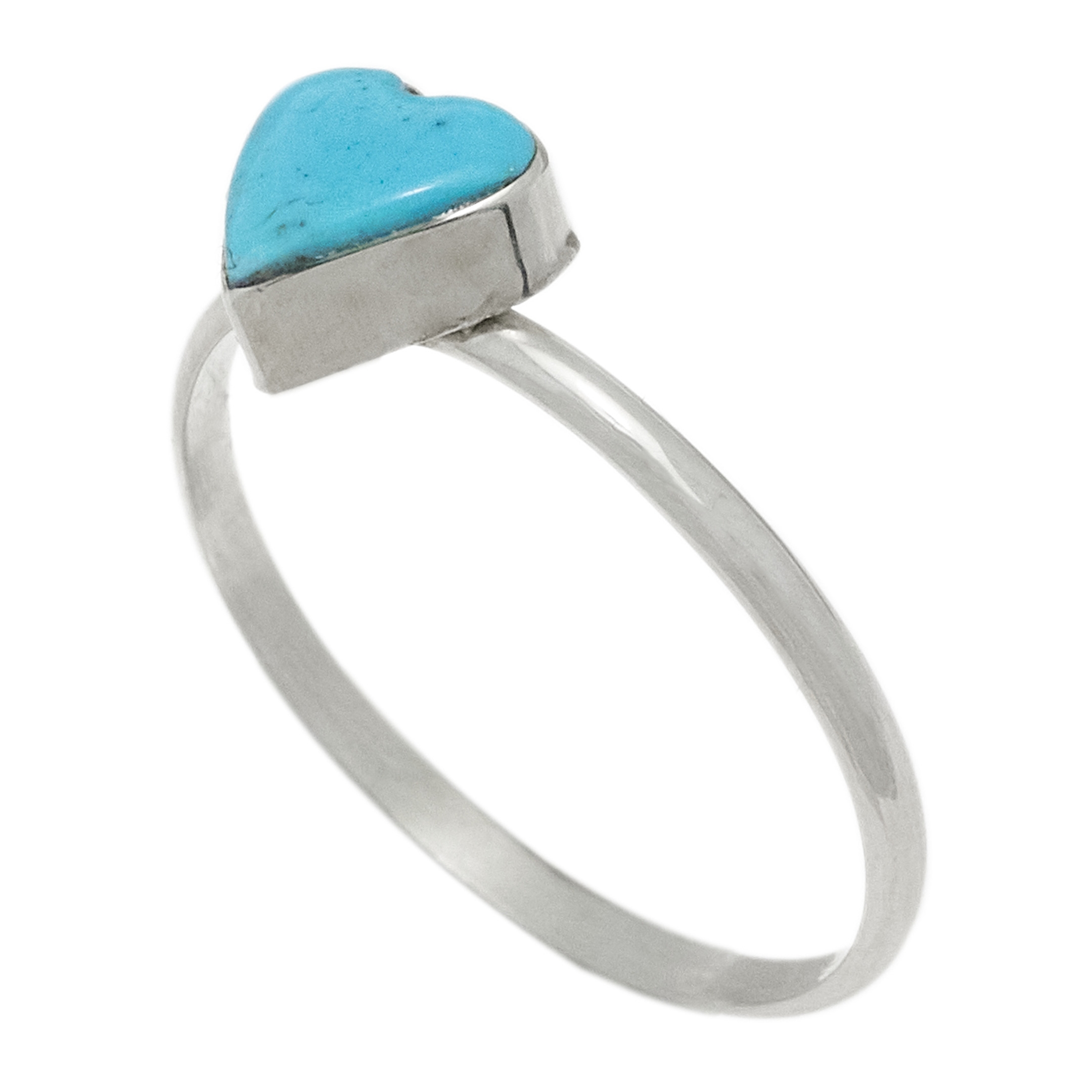 Navajo thin ring, turquoise and silver, BA1739 - Harpo Paris