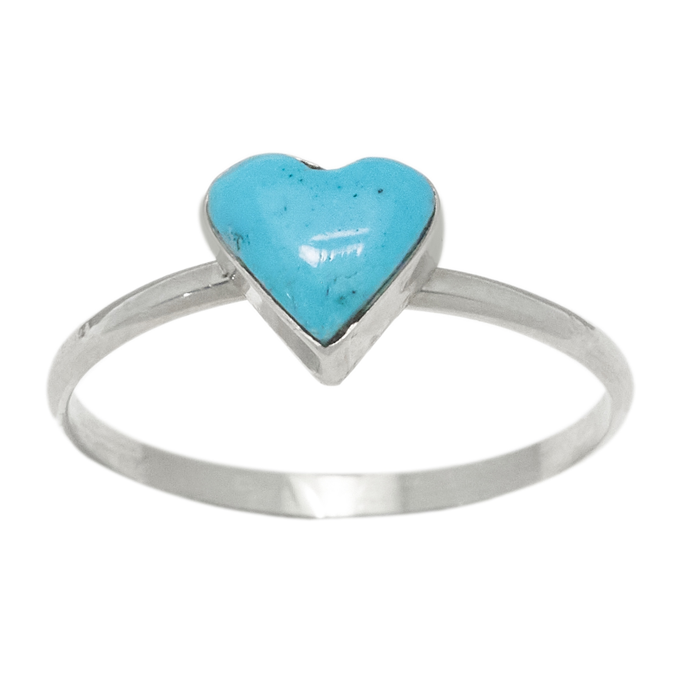 Navajo thin ring, turquoise and silver, BA1739 - Harpo Paris