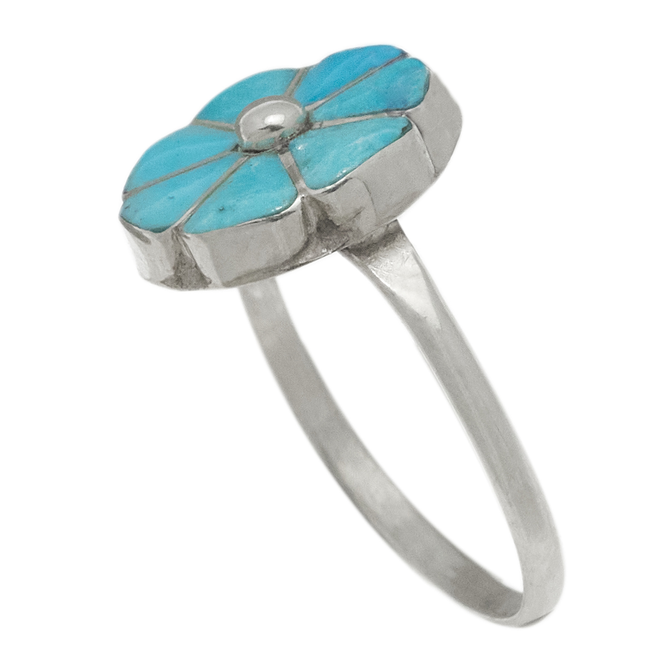 Bague fine Navajo, turquoise et argent, BA1740 - Harpo Paris