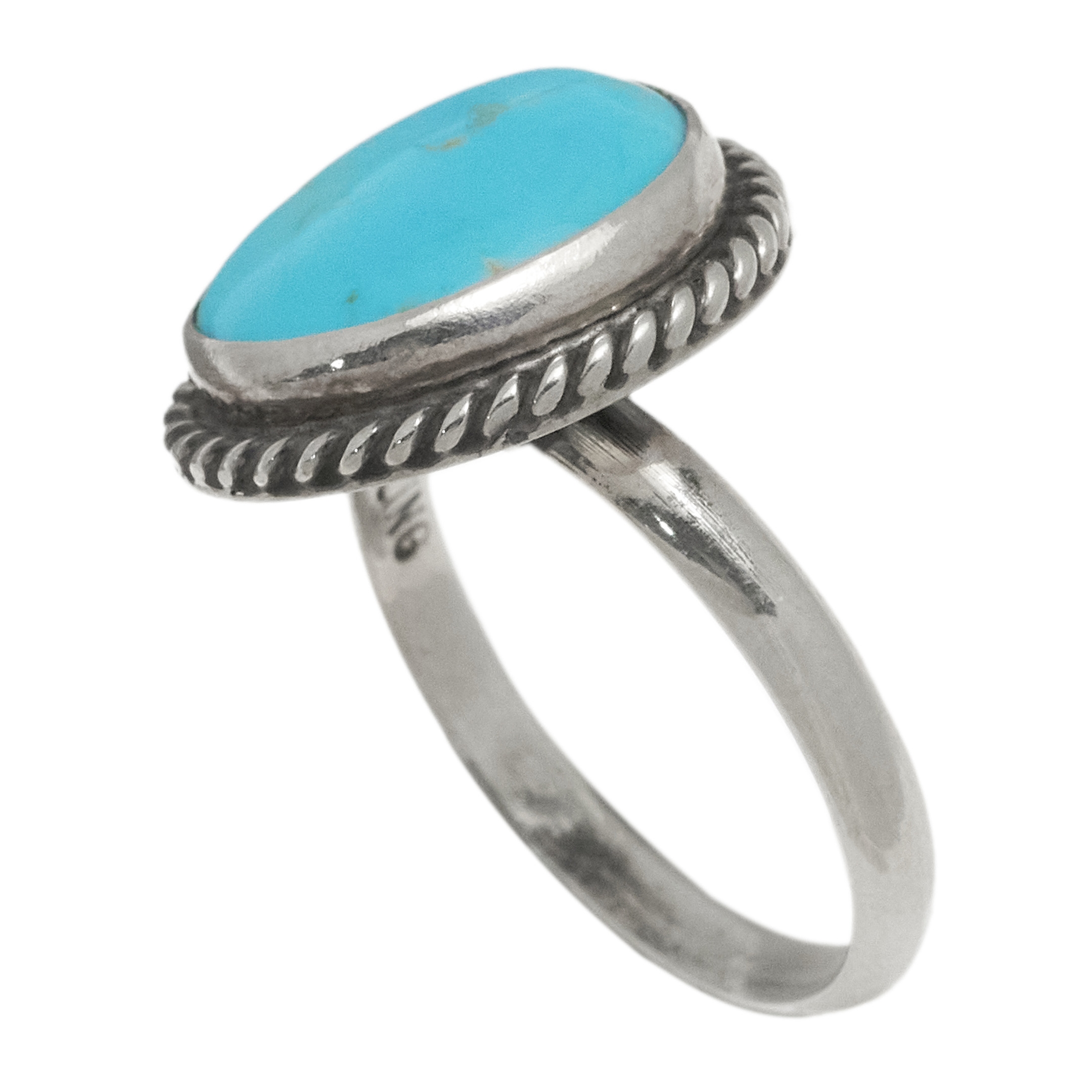 Turquoise and silver ring BA1742 - Harpo Paris