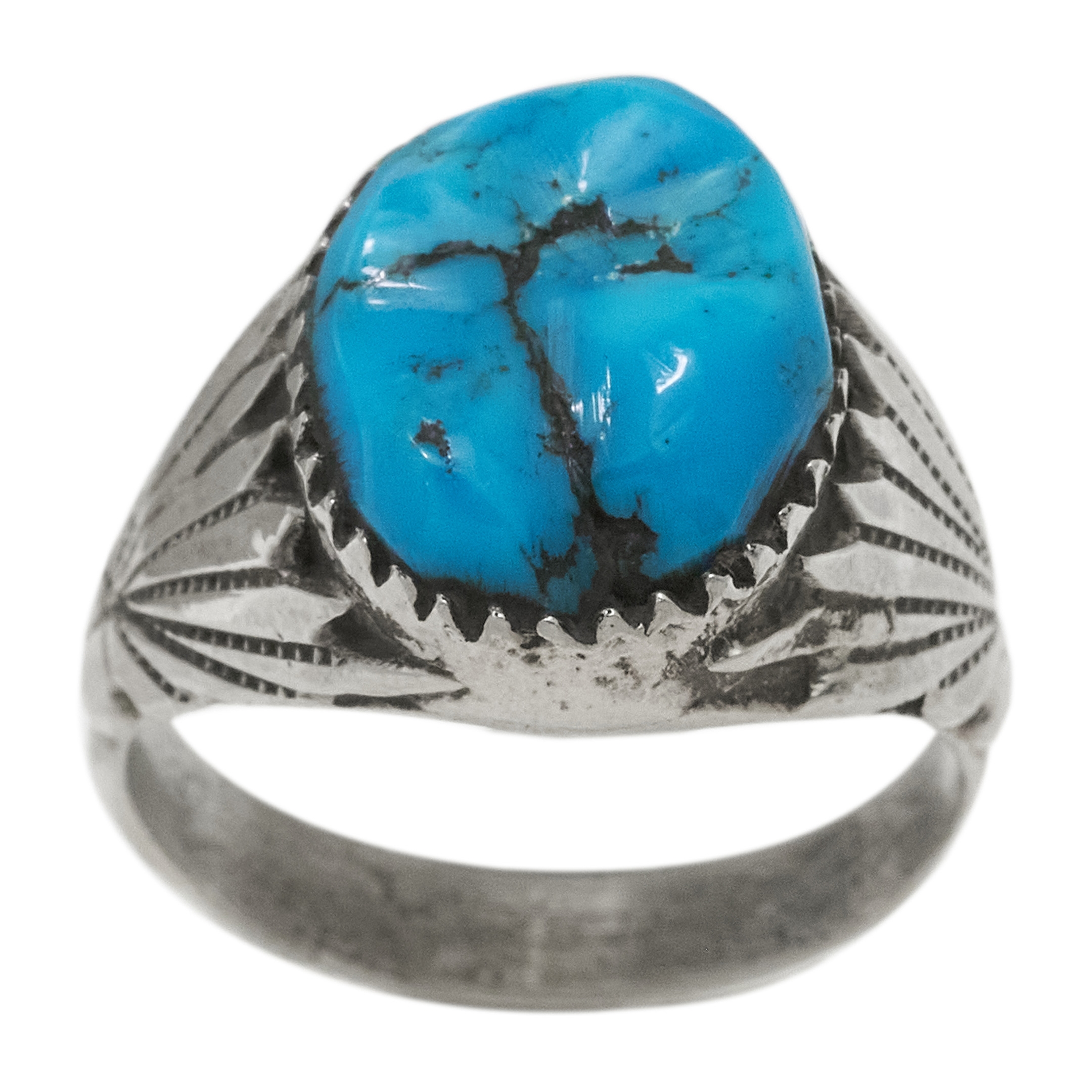Turquoise and silver ring BA1745 - Harpo Paris