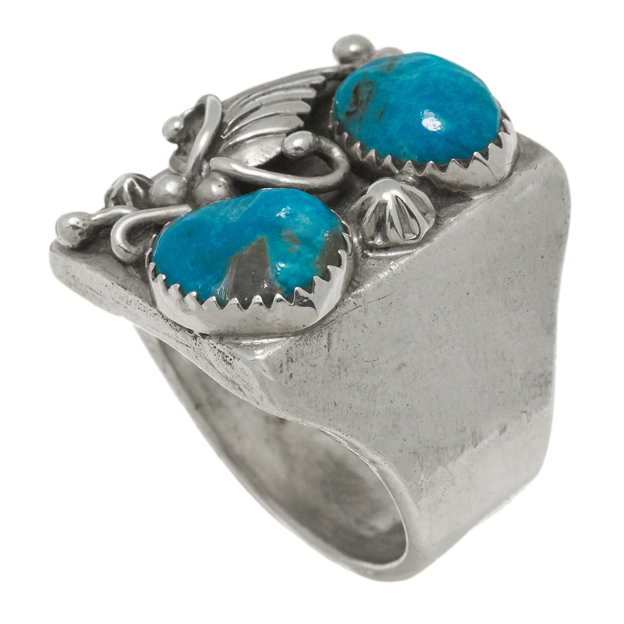Bague turquoises et argent BA1746 - Harpo Paris