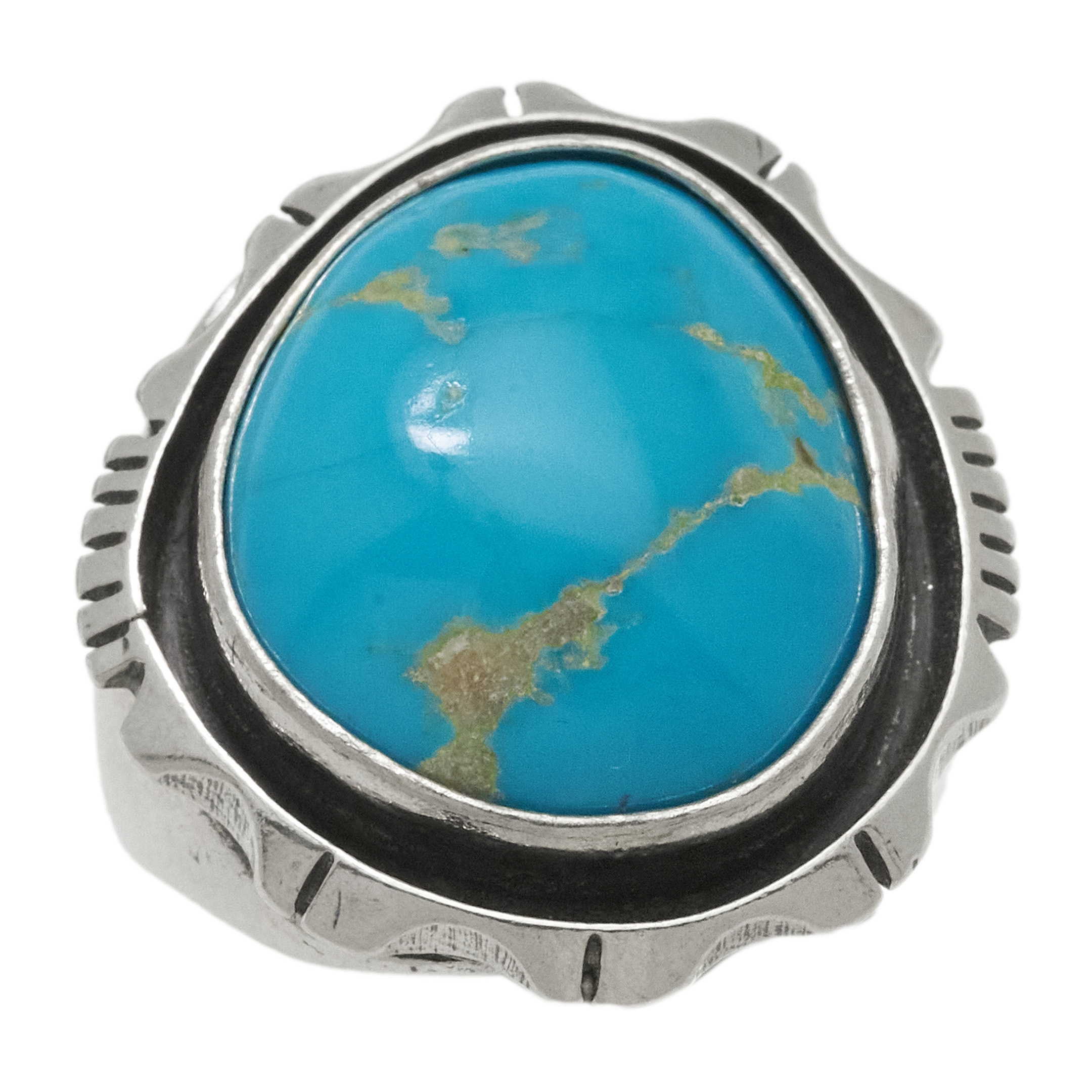 Turquoise and silver ring BA1748 - Harpo Paris