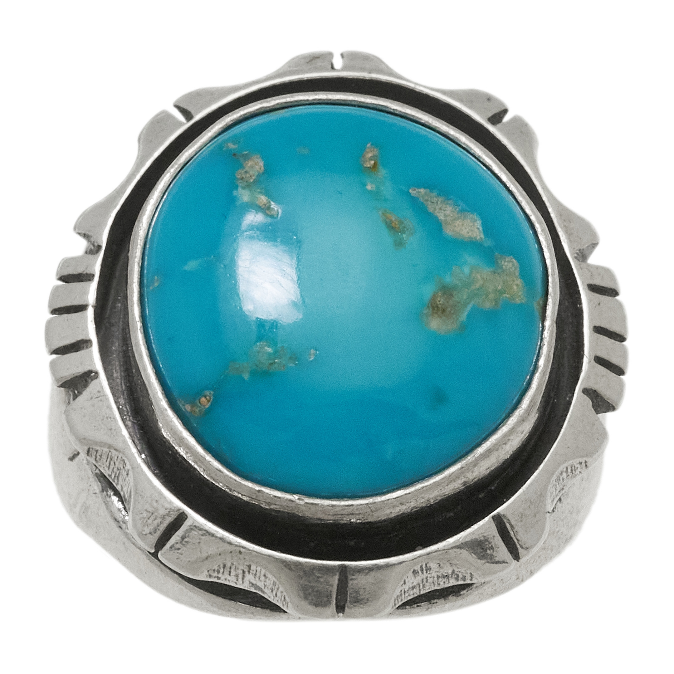 Turquoise and silver ring BA1747 - Harpo Paris