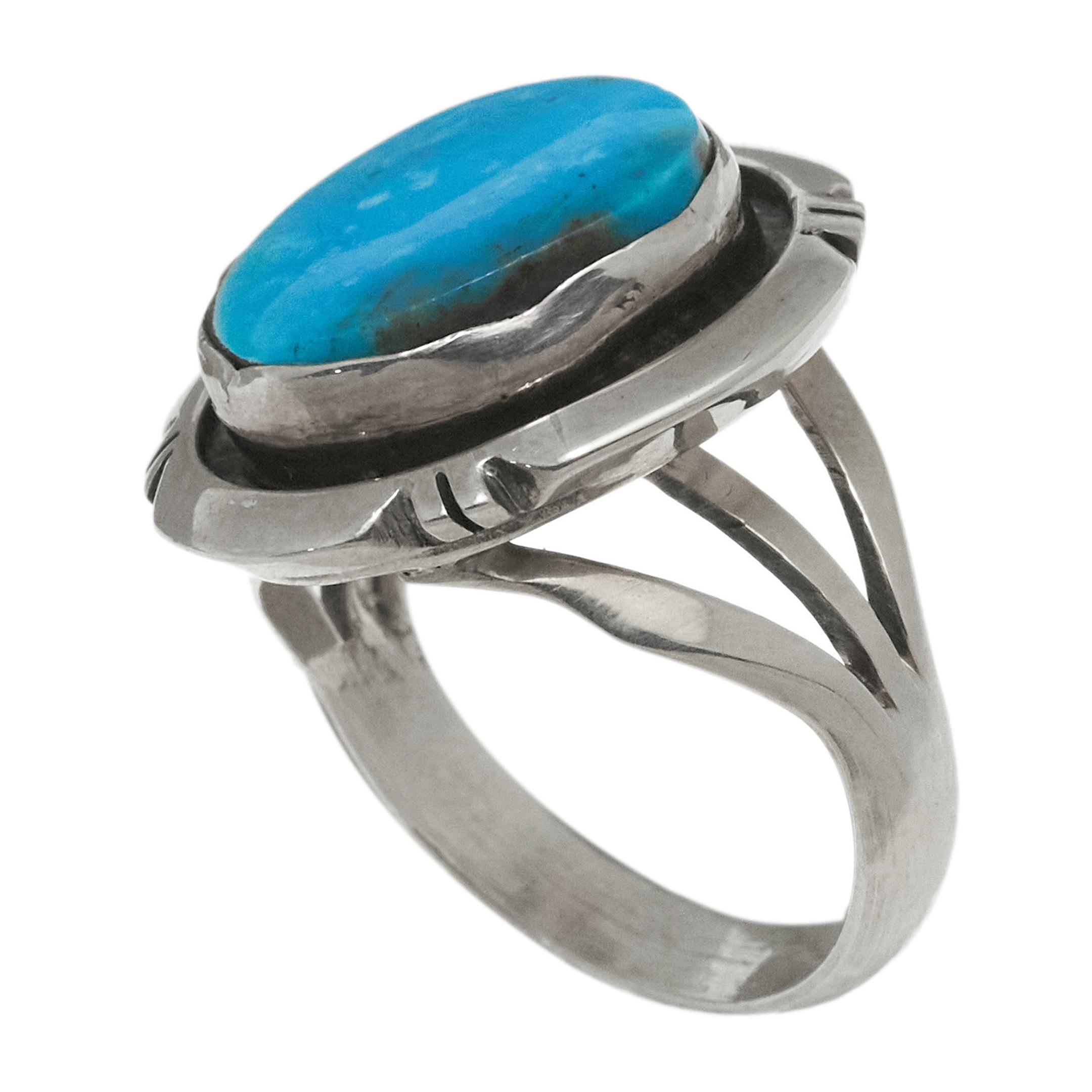Turquoise and silver ring BA1749 - Harpo Paris