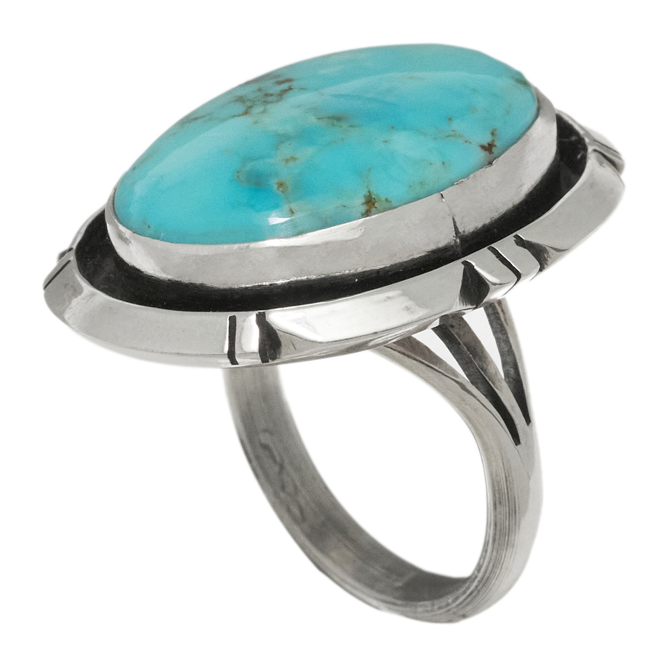 Turquoise and silver ring BA1750 - Harpo Paris