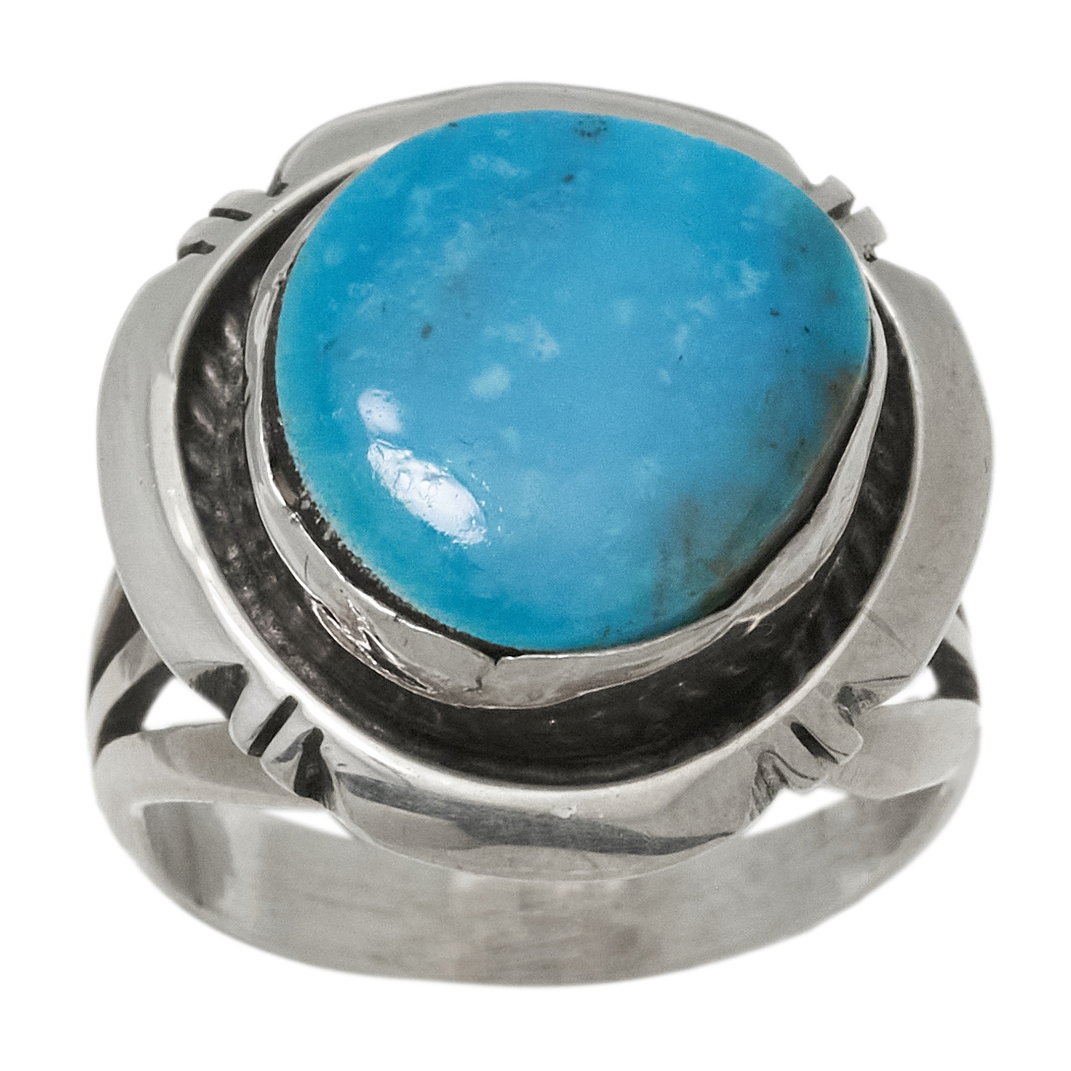 Turquoise and silver ring BA1749 - Harpo Paris