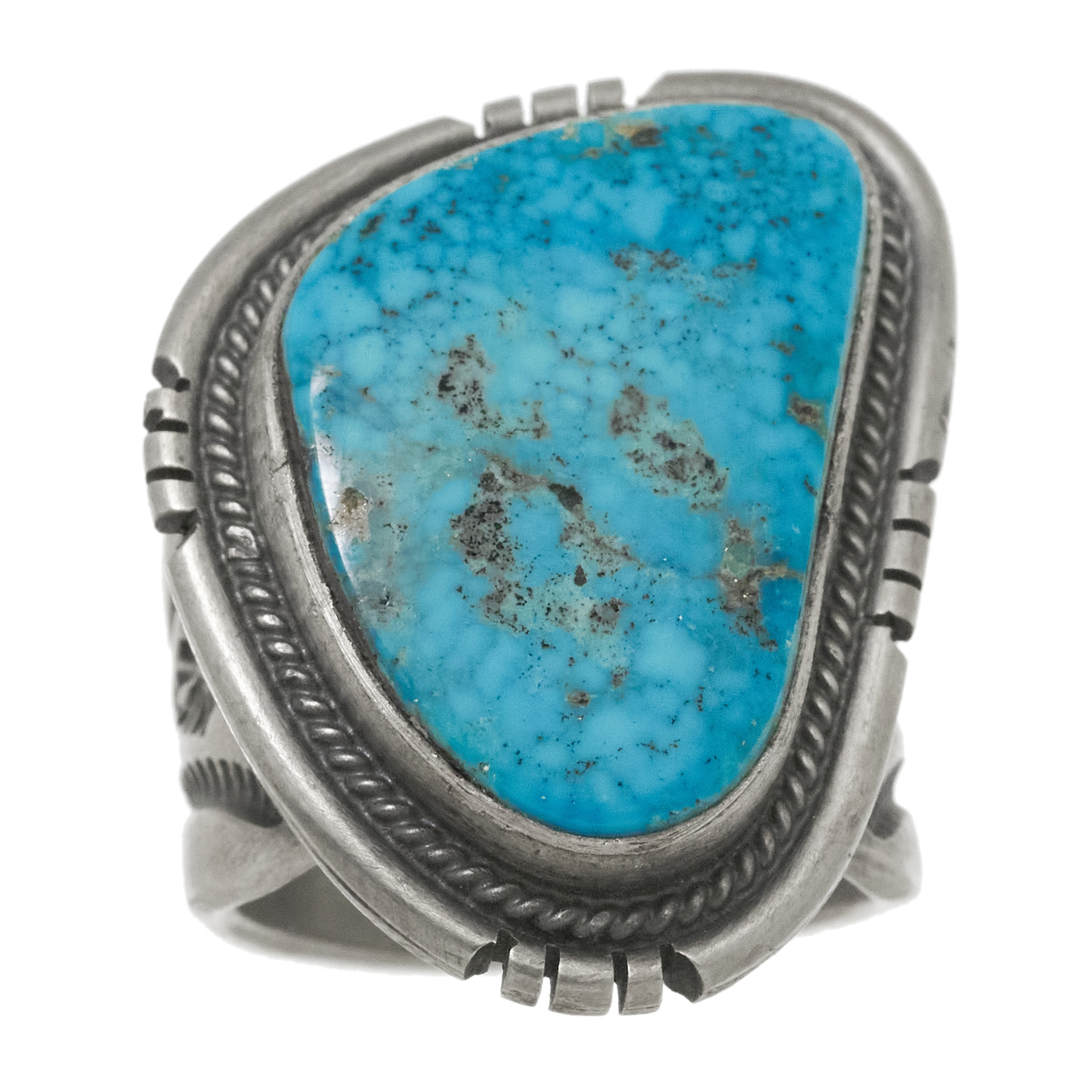 Turquoise and silver ring BA1753 - Harpo Paris