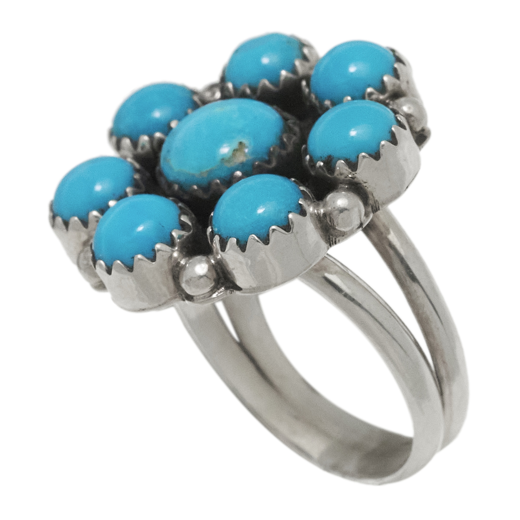 Turquoise and silver ring BA1756 - Harpo Paris
