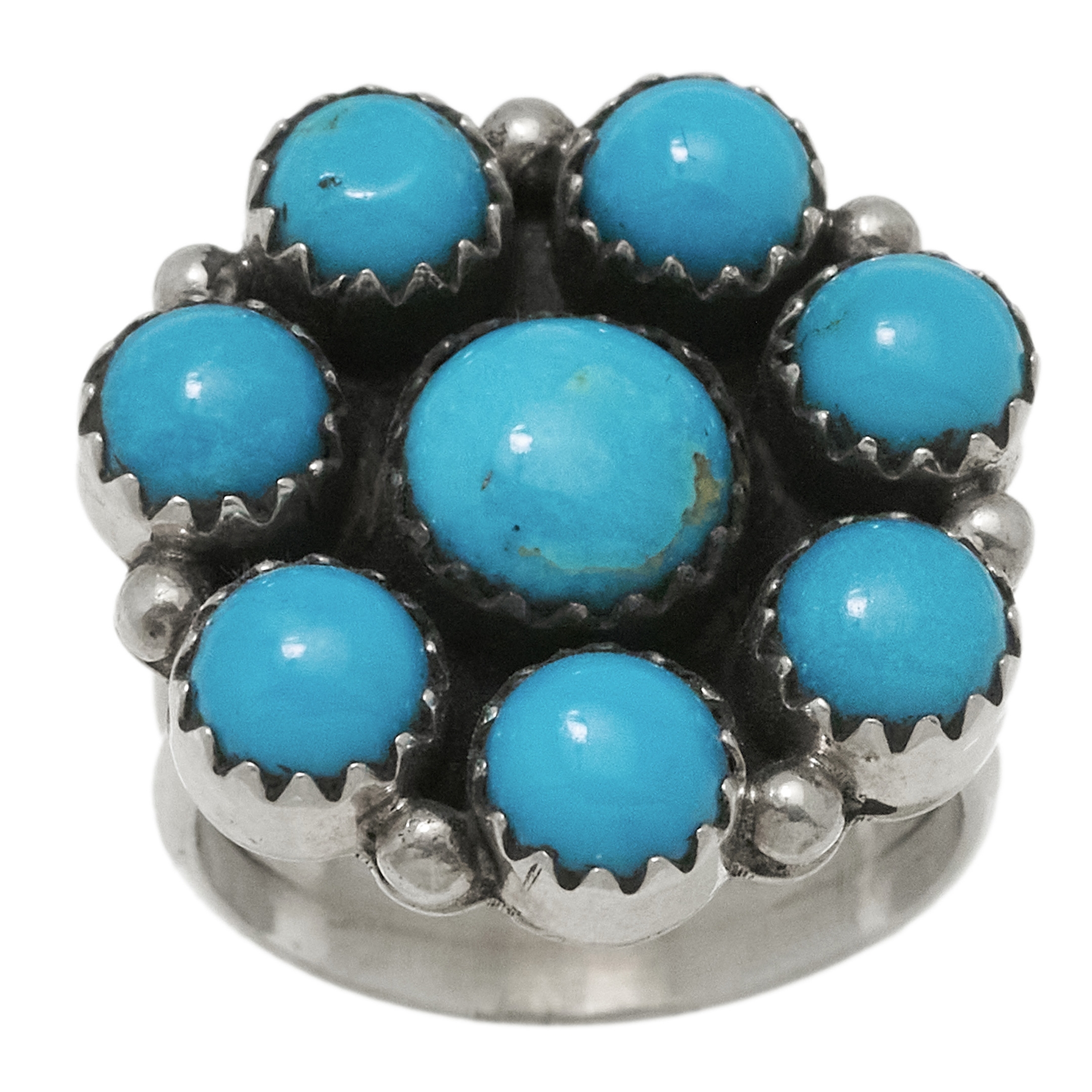Turquoise and silver ring BA1756 - Harpo Paris