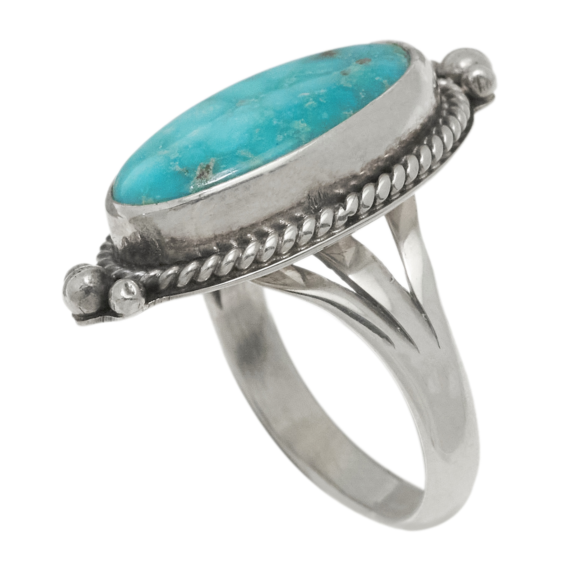 Turquoise and silver ring BA1760 - Harpo Paris