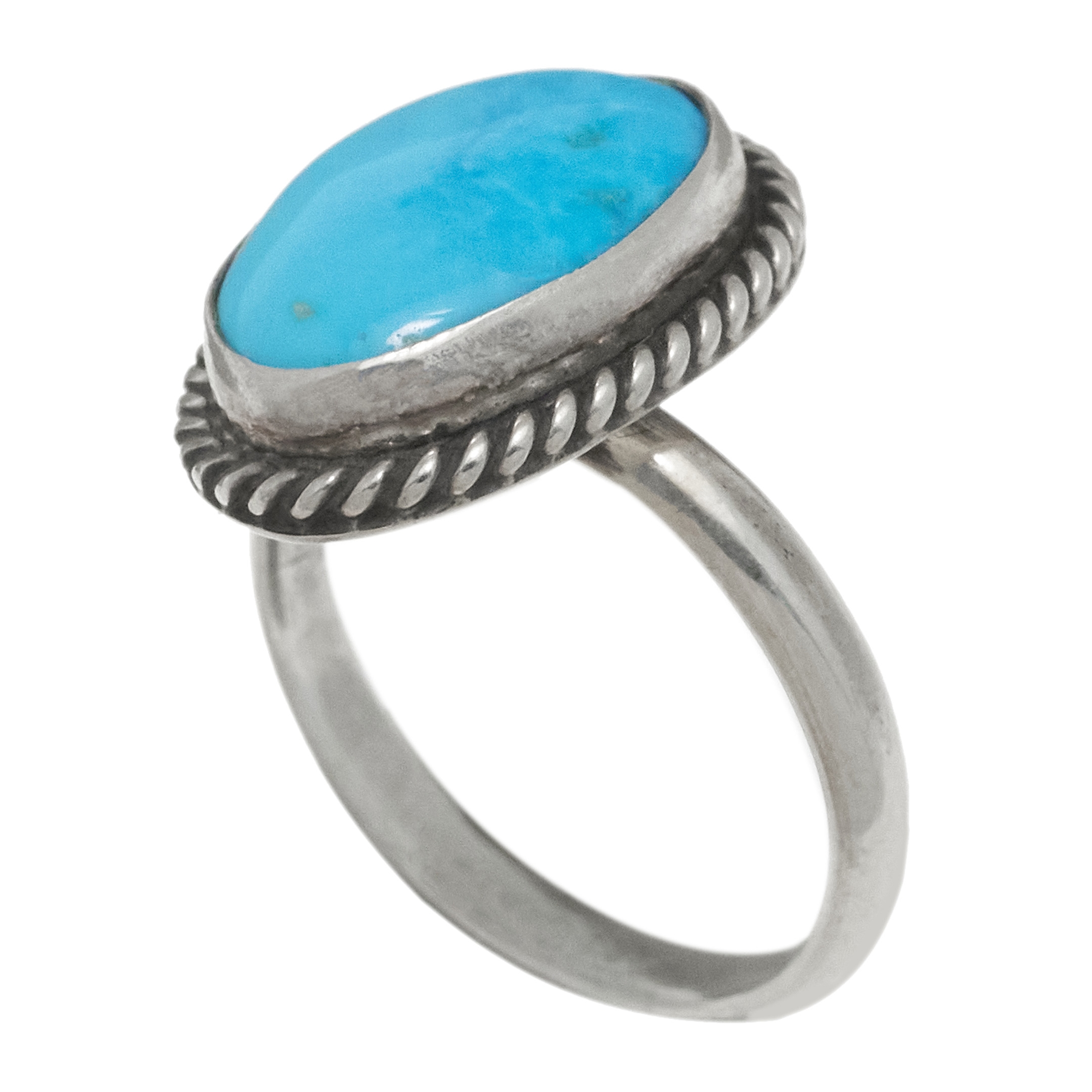 Turquoise and silver ring BA1764 - Harpo Paris