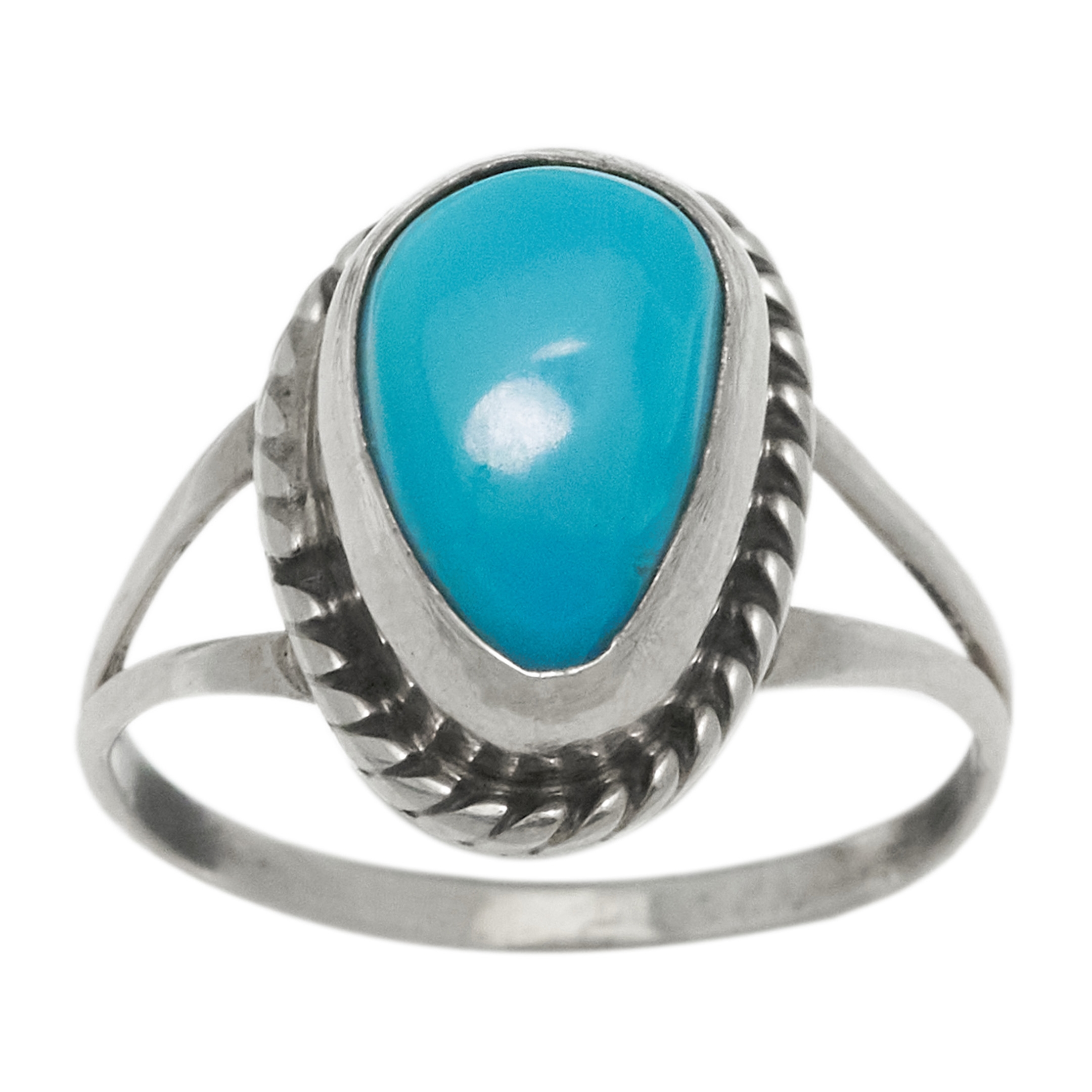 Turquoise and silver ring BA1762 - Harpo Paris