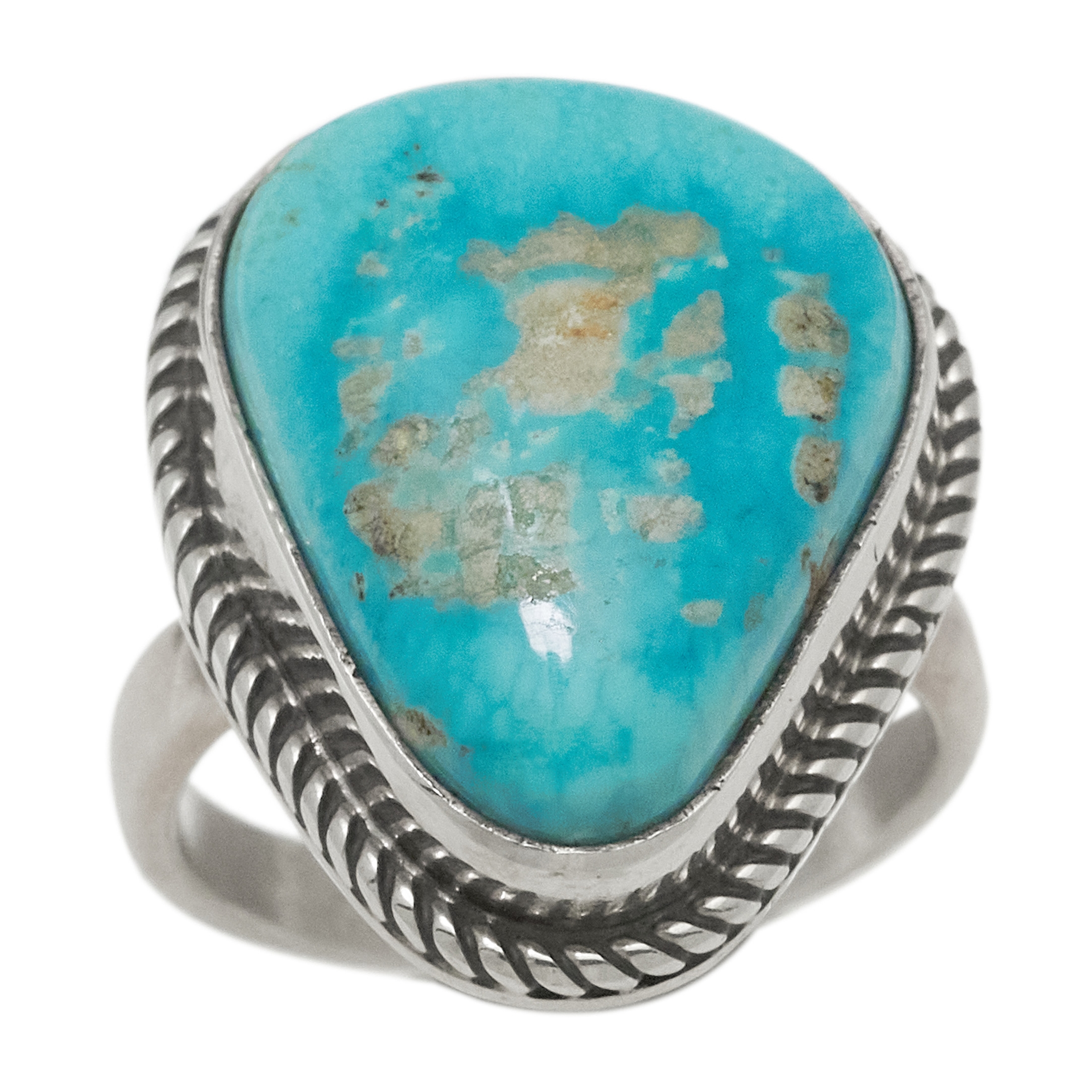 Turquoise and silver ring BA1763 - Harpo Paris