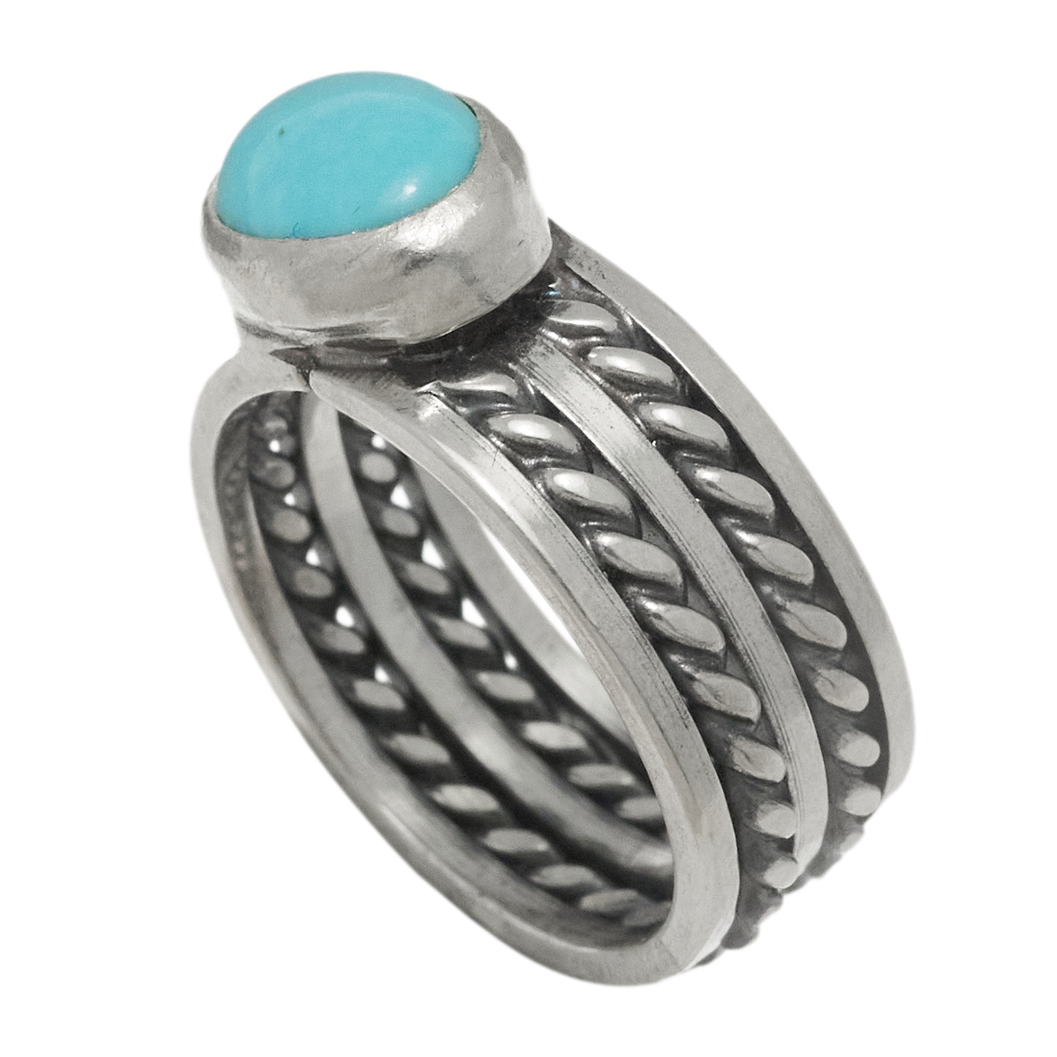 Bague turquoise et argent BA1766 - Harpo Paris