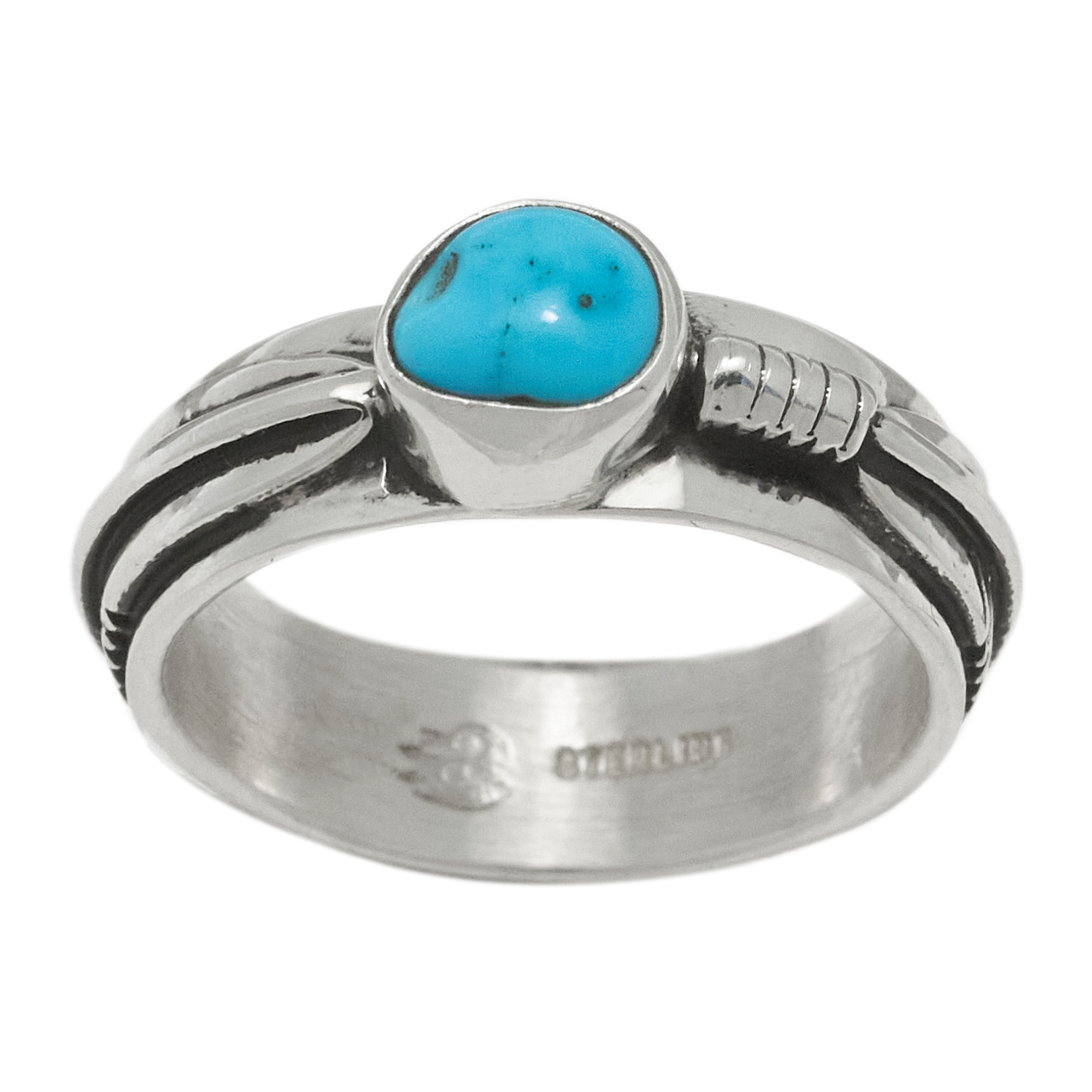 Turquoise and silver ring  BA1767 - Harpo Paris