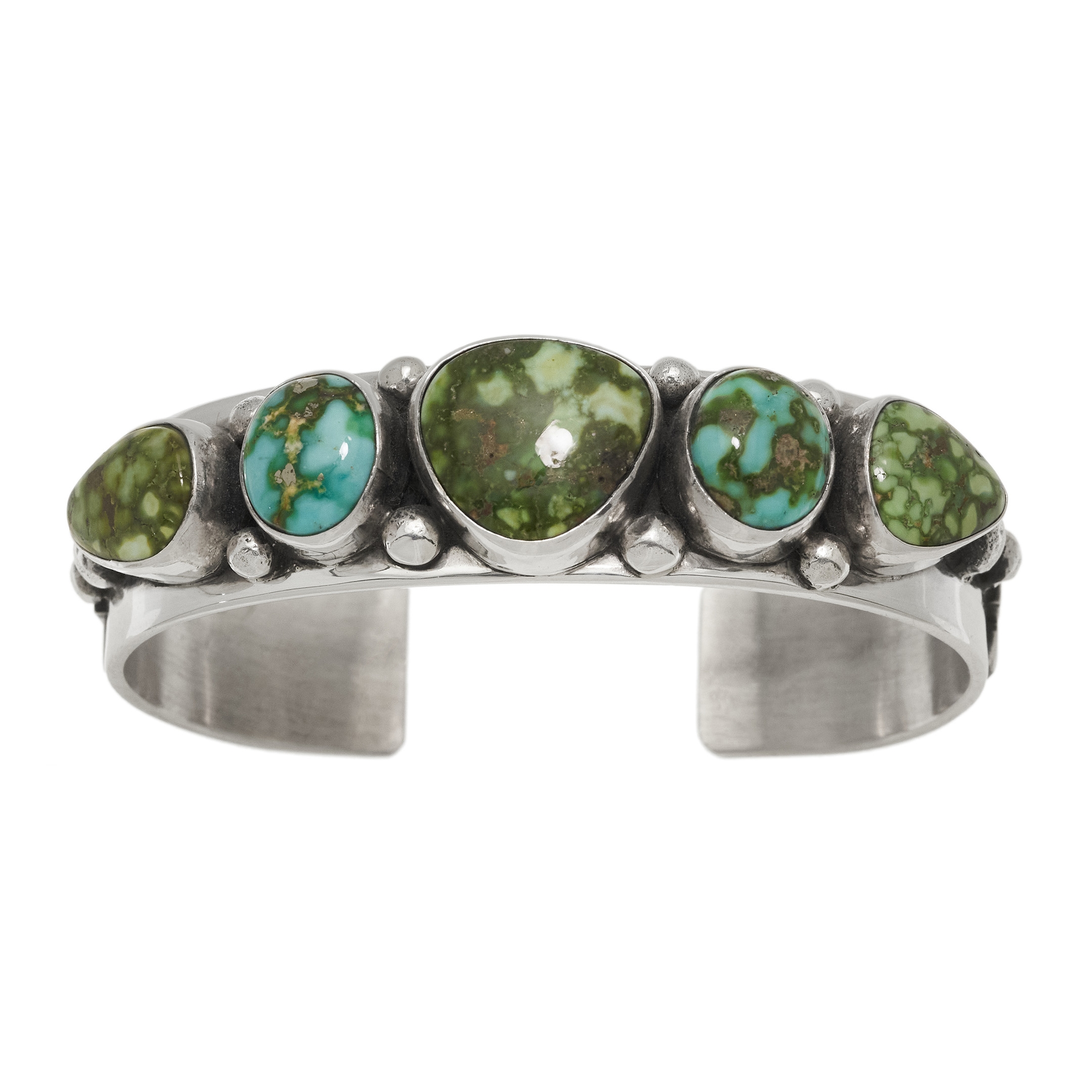 Turquoise and silver bracelet BR925 - Harpo Paris
