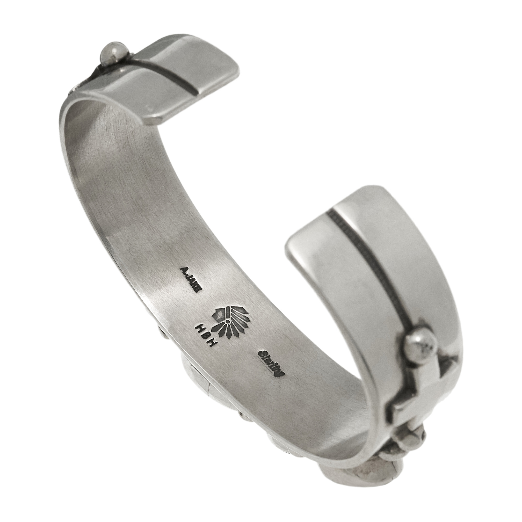 Turquoise and silver bracelet BR925 - Harpo Paris