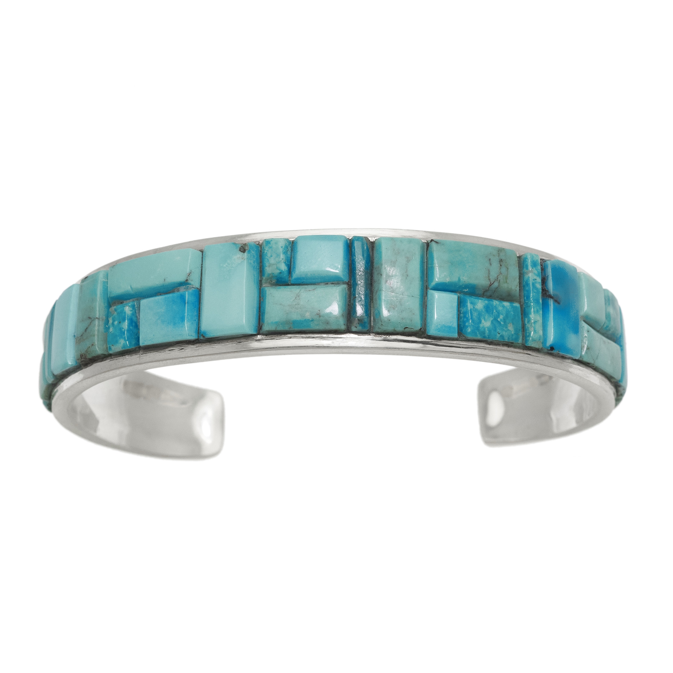 Turquoise and silver bracelet BR926 - Harpo Paris