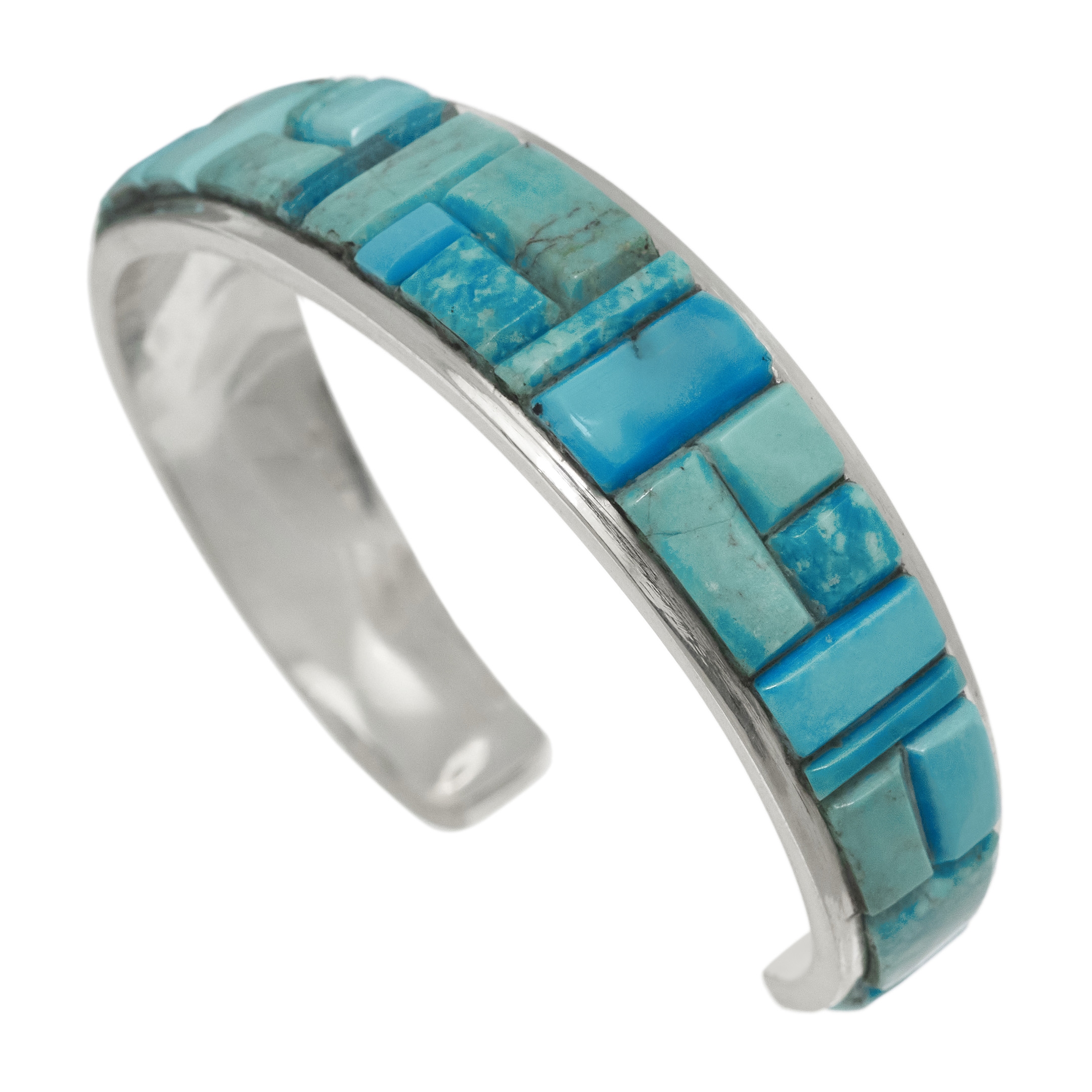 Turquoise and silver bracelet BR926 - Harpo Paris