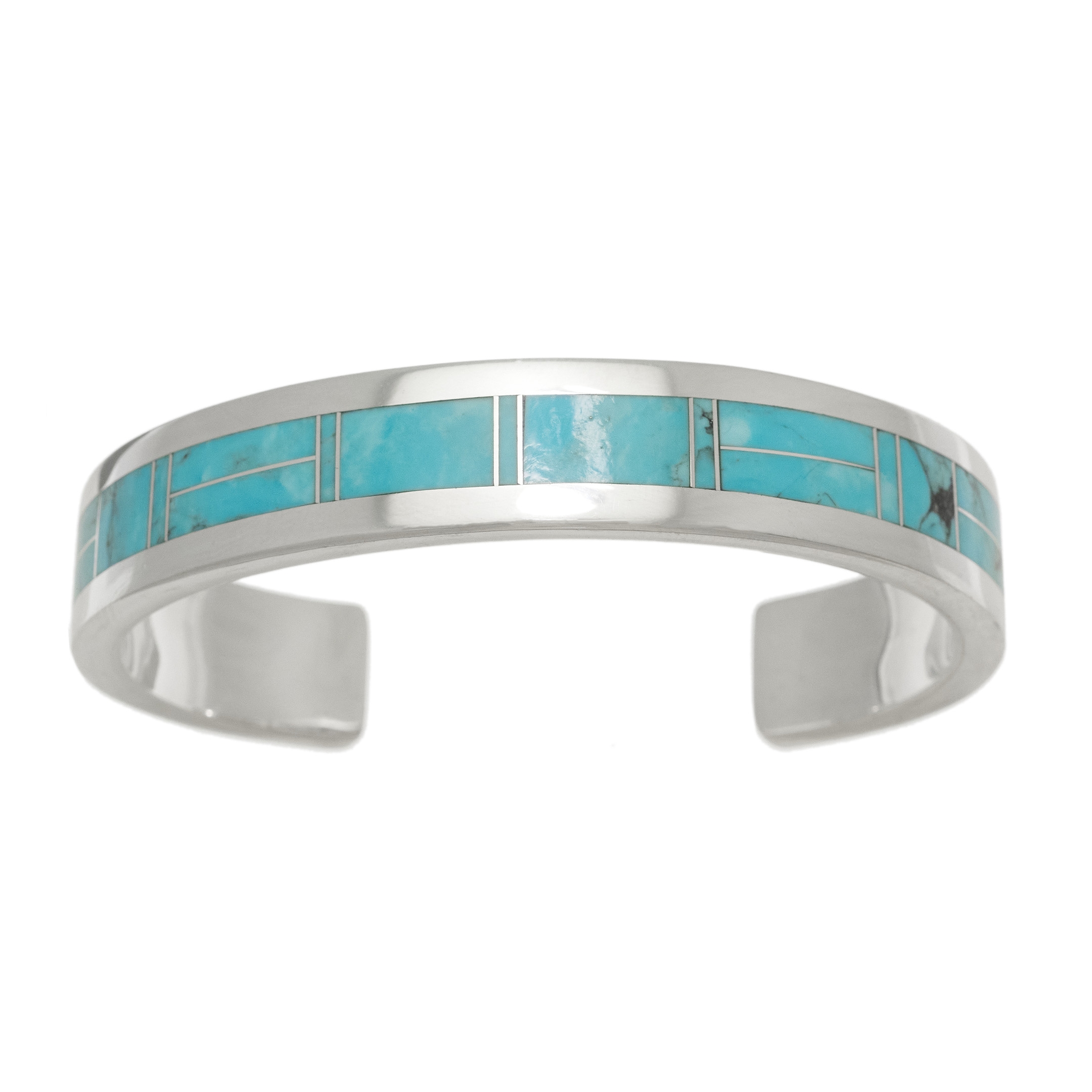 Turquoise and silver bracelet BR927 - Harpo Paris