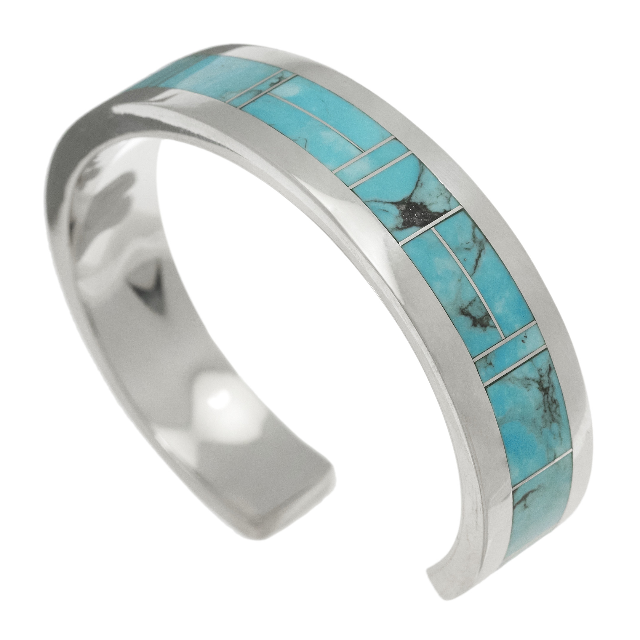 Turquoise and silver bracelet BR927 - Harpo Paris