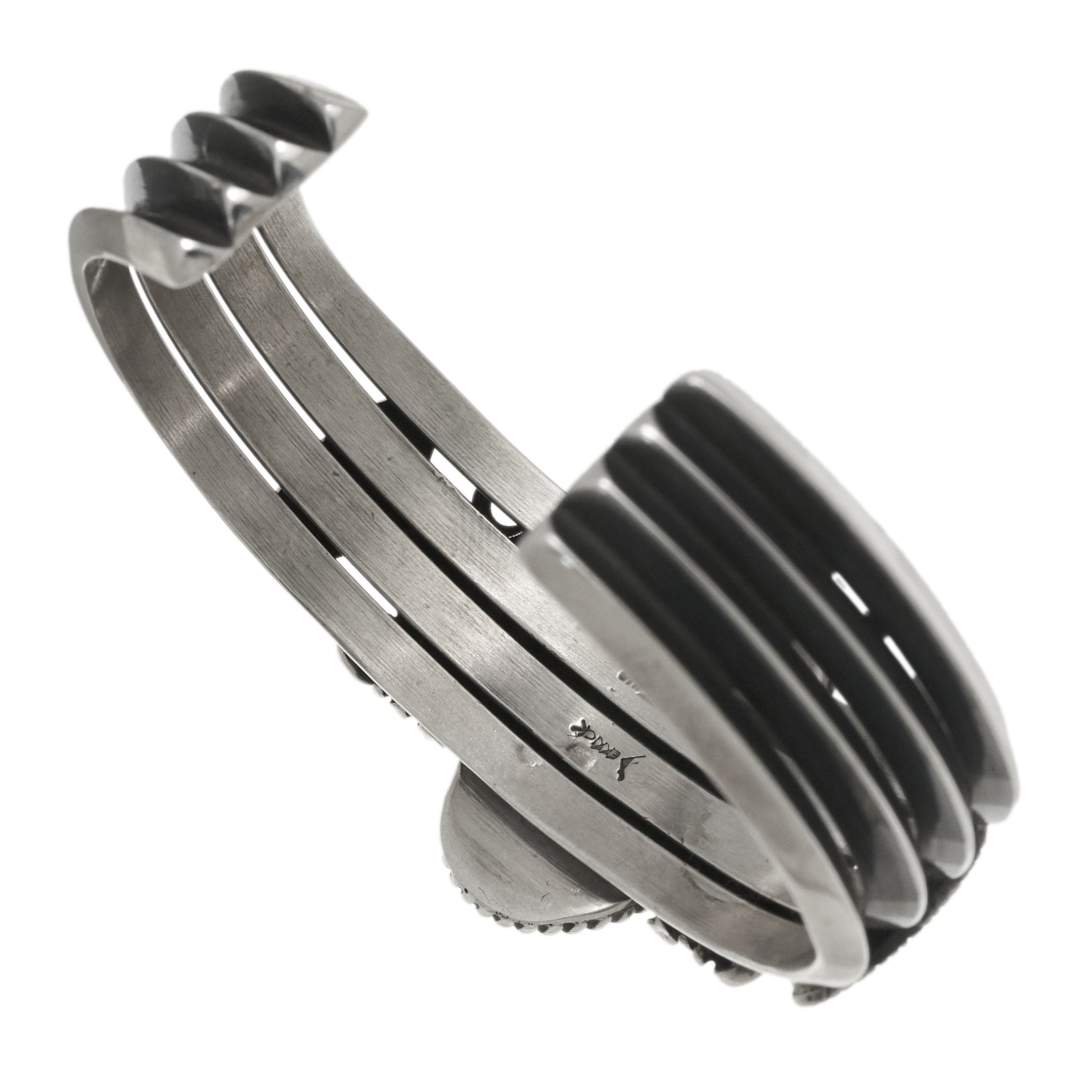 Turquoise and silver bracelet BR932 - Harpo Paris