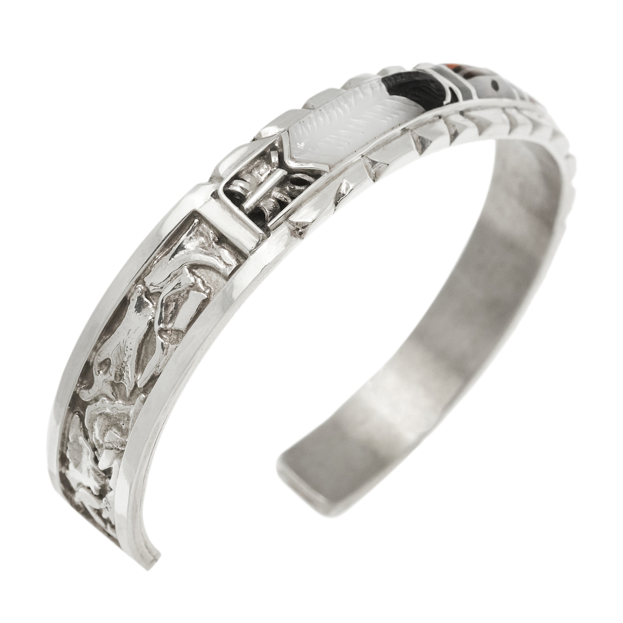 Inlay and silver bracelet BR942 - Harpo Paris