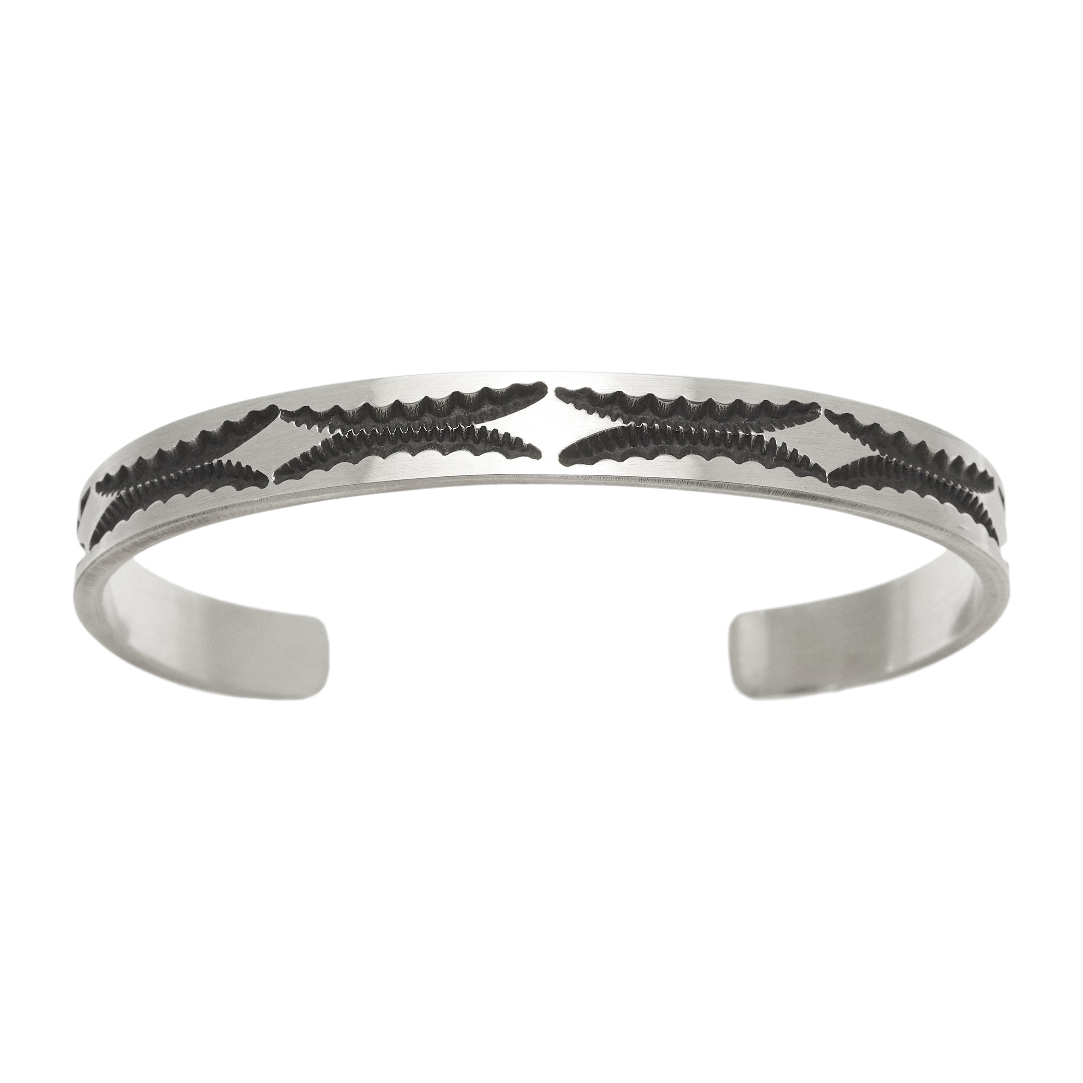 Navajo bracelet for men in mat silver BR949 - Harpo Paris