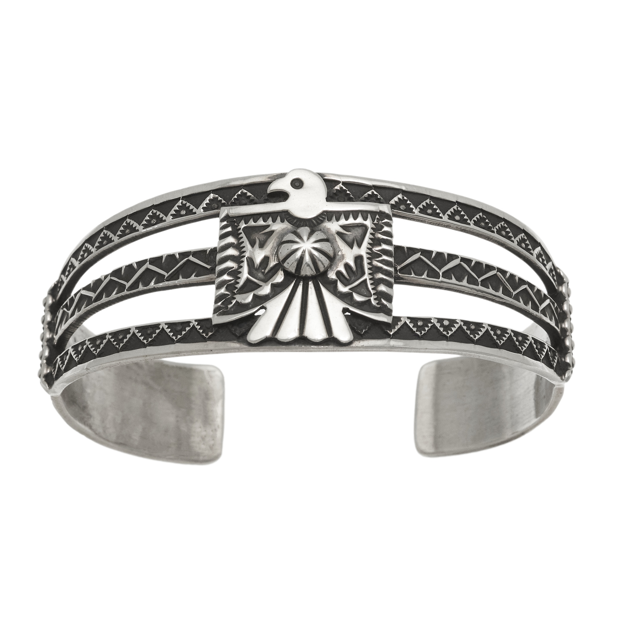Woman bracelet in silver with Thunder Bird BR954 - Harpo Paris