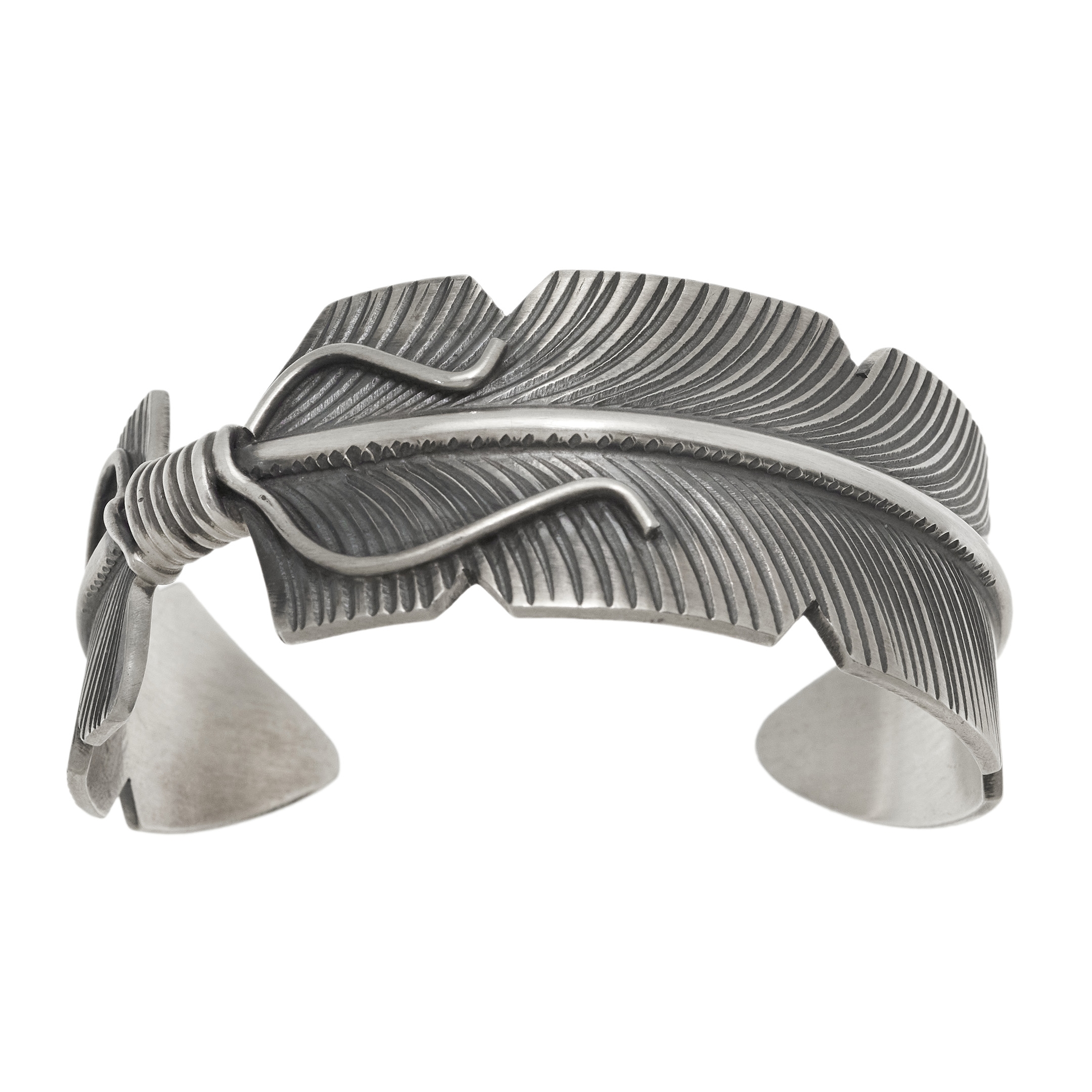Navajo Silver Feather Bracelet BR956 – Harpo Paris