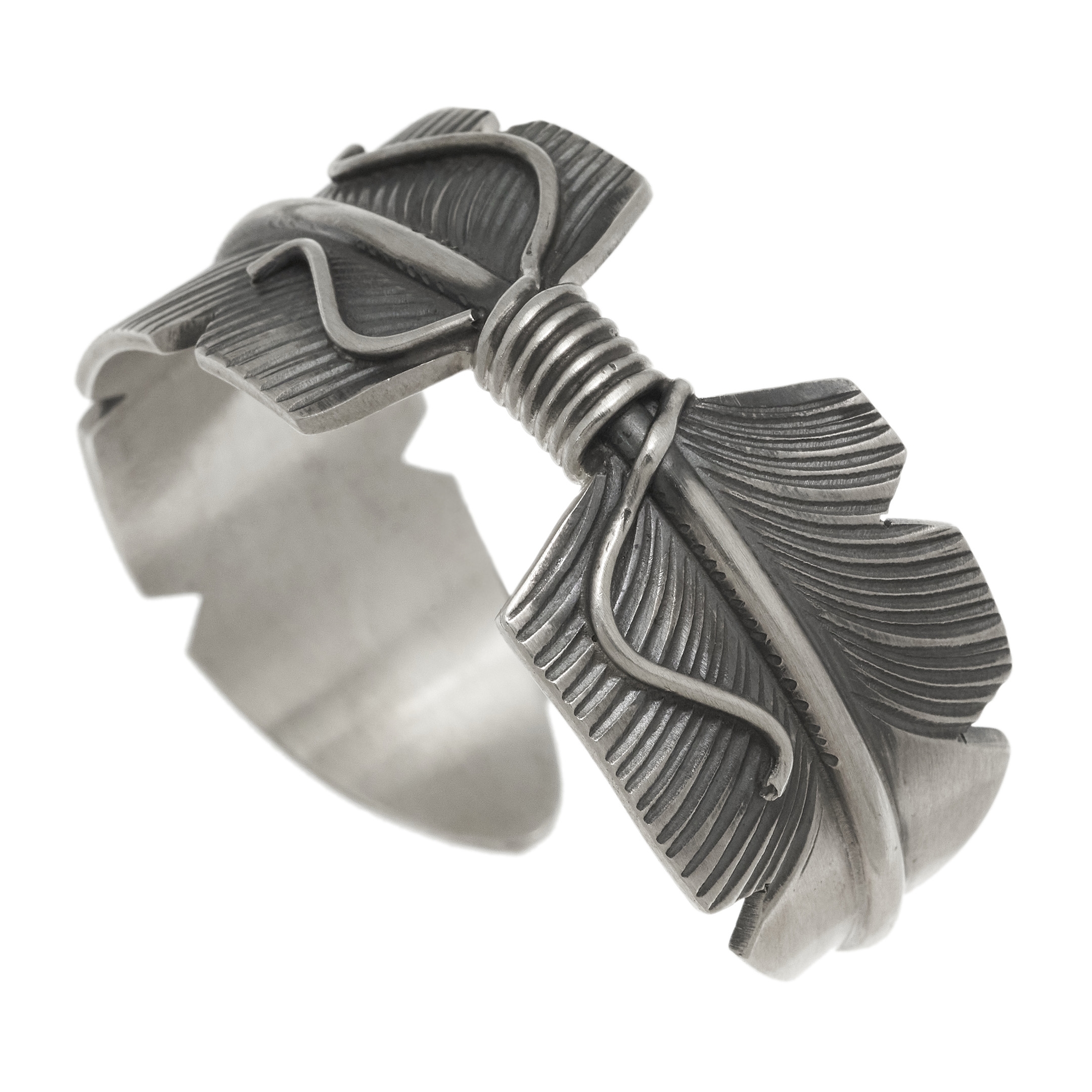 Navajo Silver Feather Bracelet BR956 – Harpo Paris