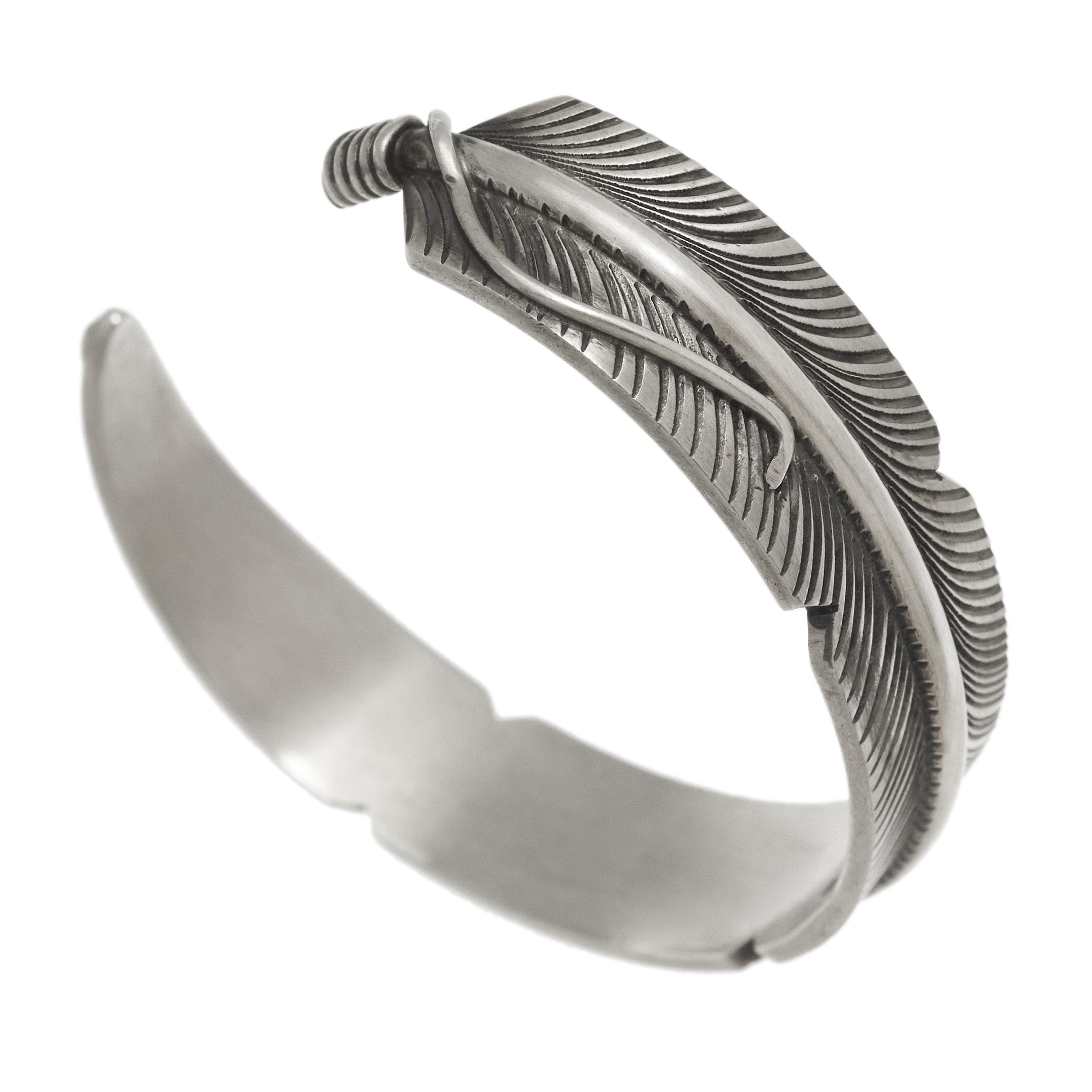 Navajo Silver Feather Bracelet BR956 – Harpo Paris