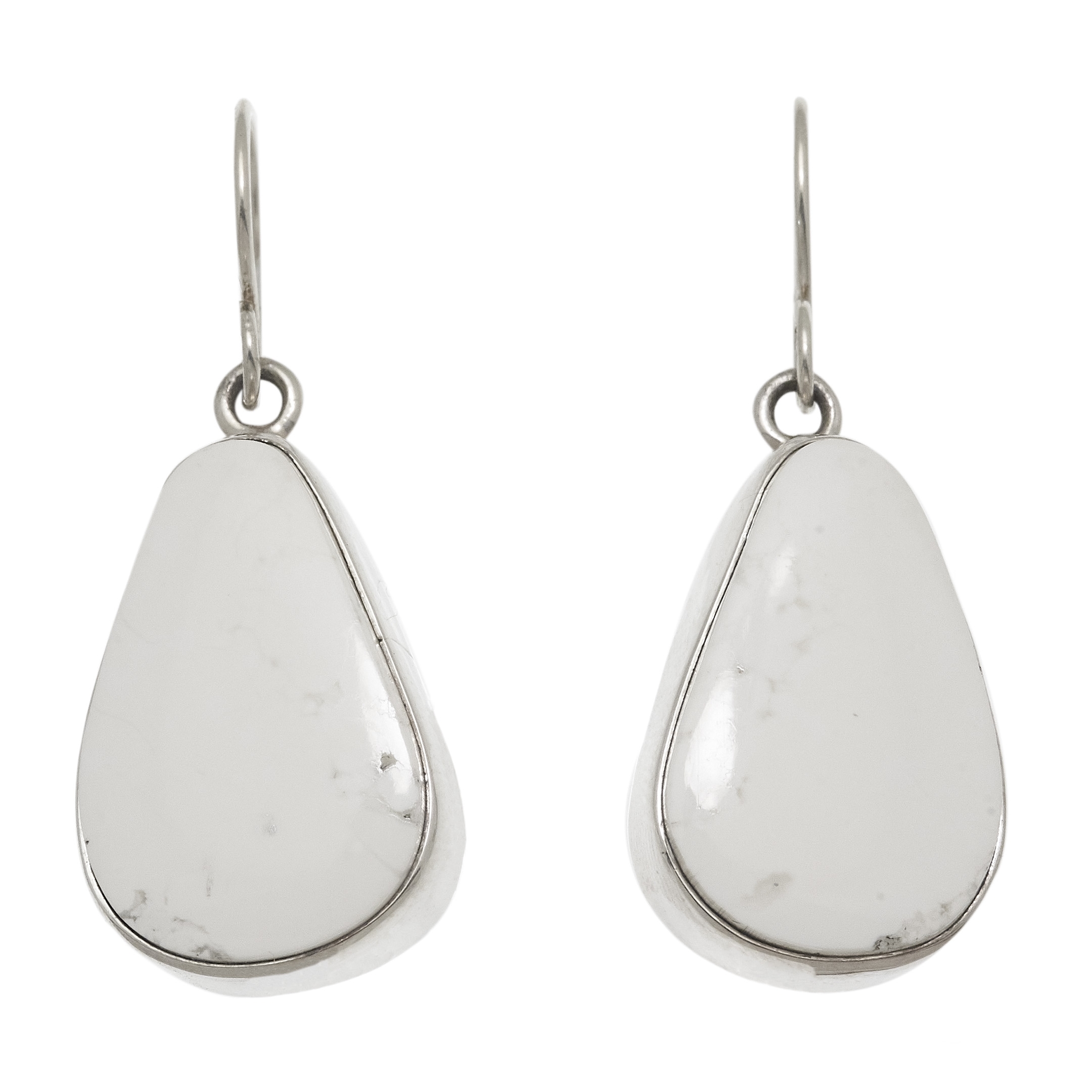 White Buffalo and Silver Earrings BO465 - Harpo Paris