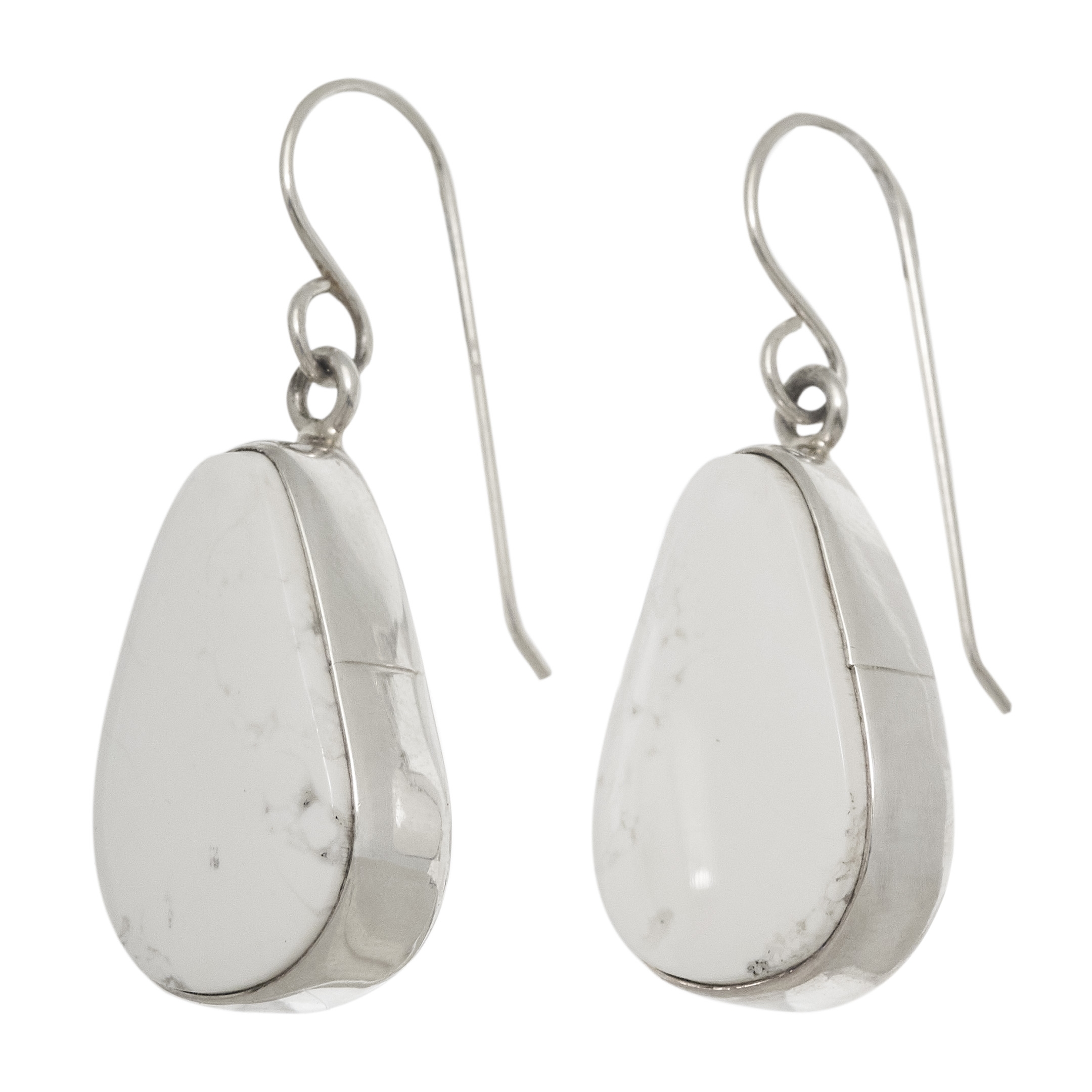 Boucles d'oreilles White Buffalo et argent BO465 - Harpo Paris