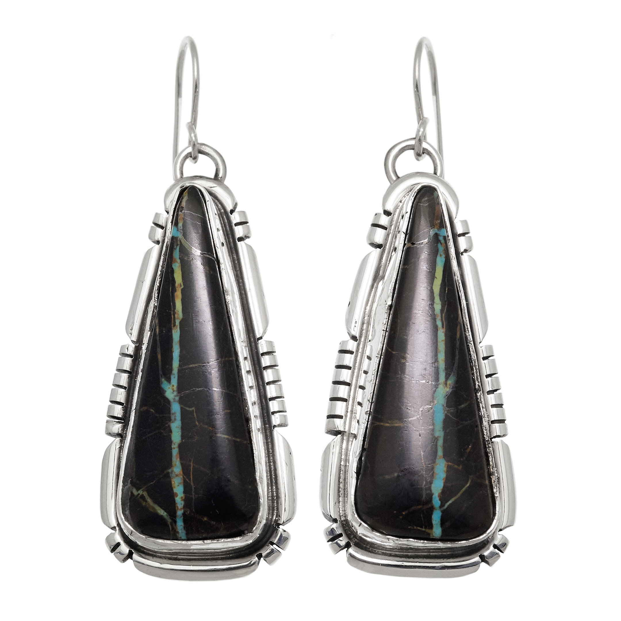 Navajo earrings turquoise BO469 - Harpo Paris