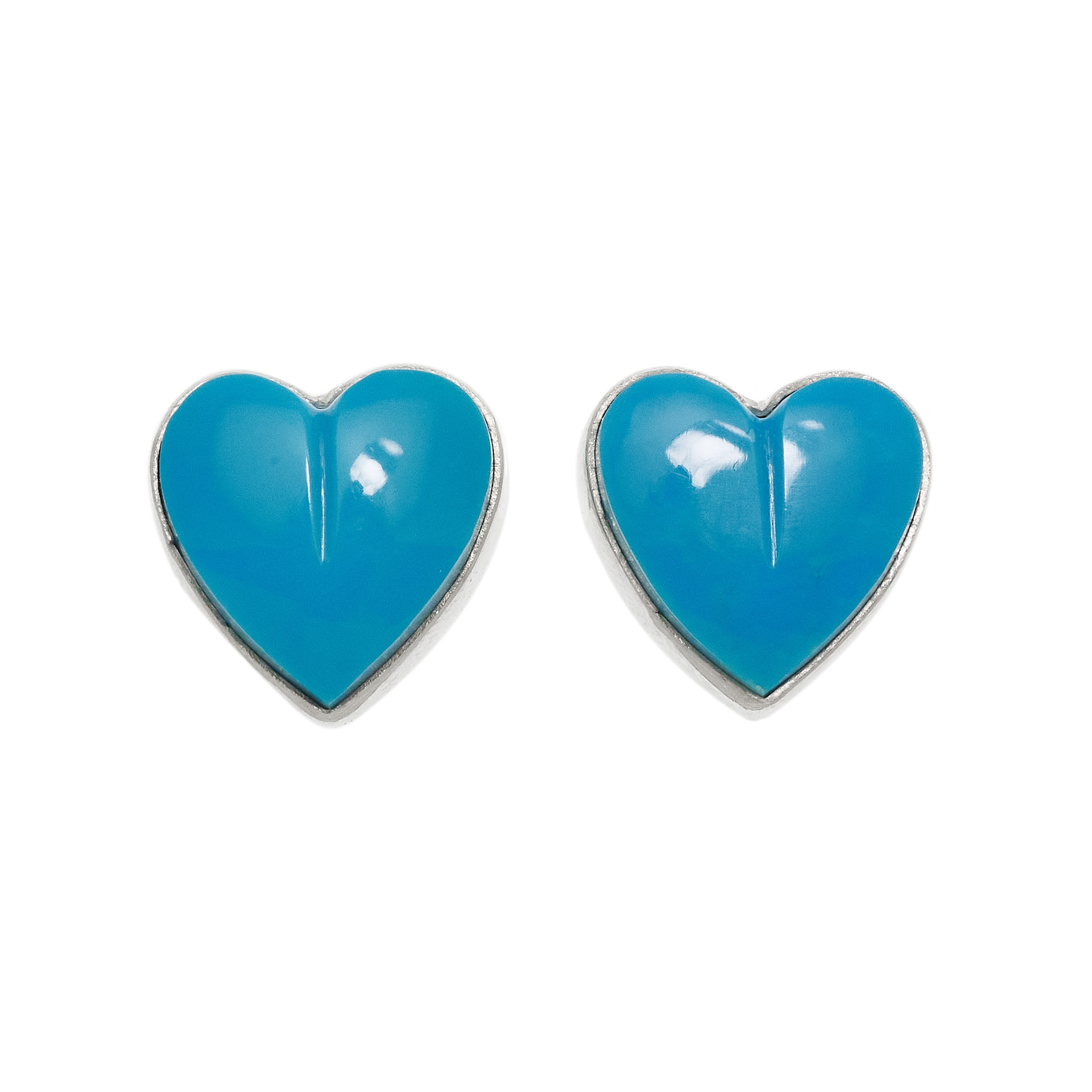 Boucles d'oreilles turquoise et argent BO482 - Harpo Paris
