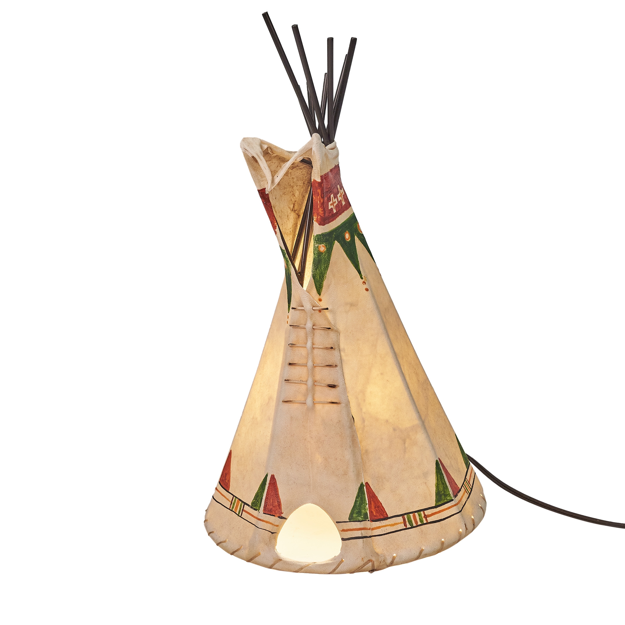 DECO206 lampe tipi en peau de cerf et tendon - Harpo Paris