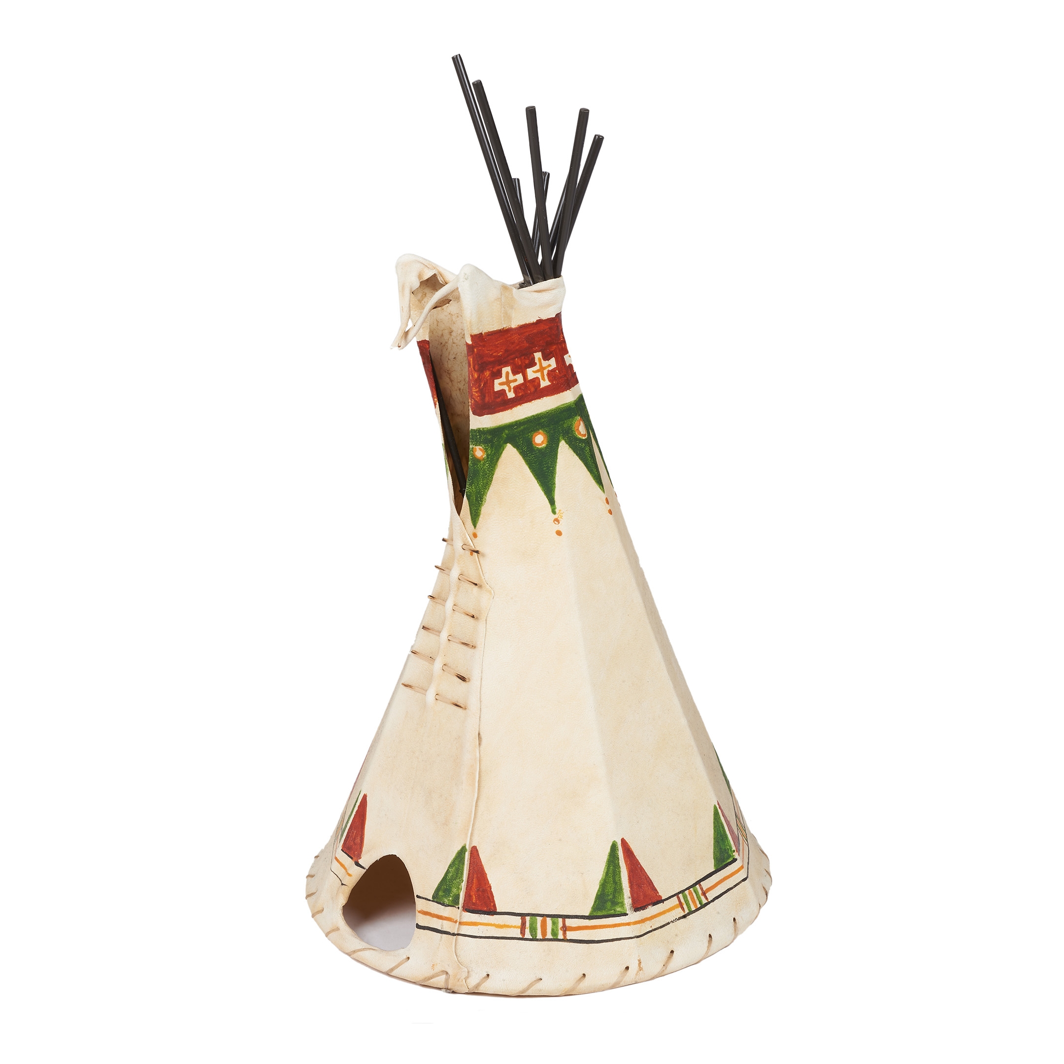 DECO206 lampe tipi en peau de cerf et tendon - Harpo Paris