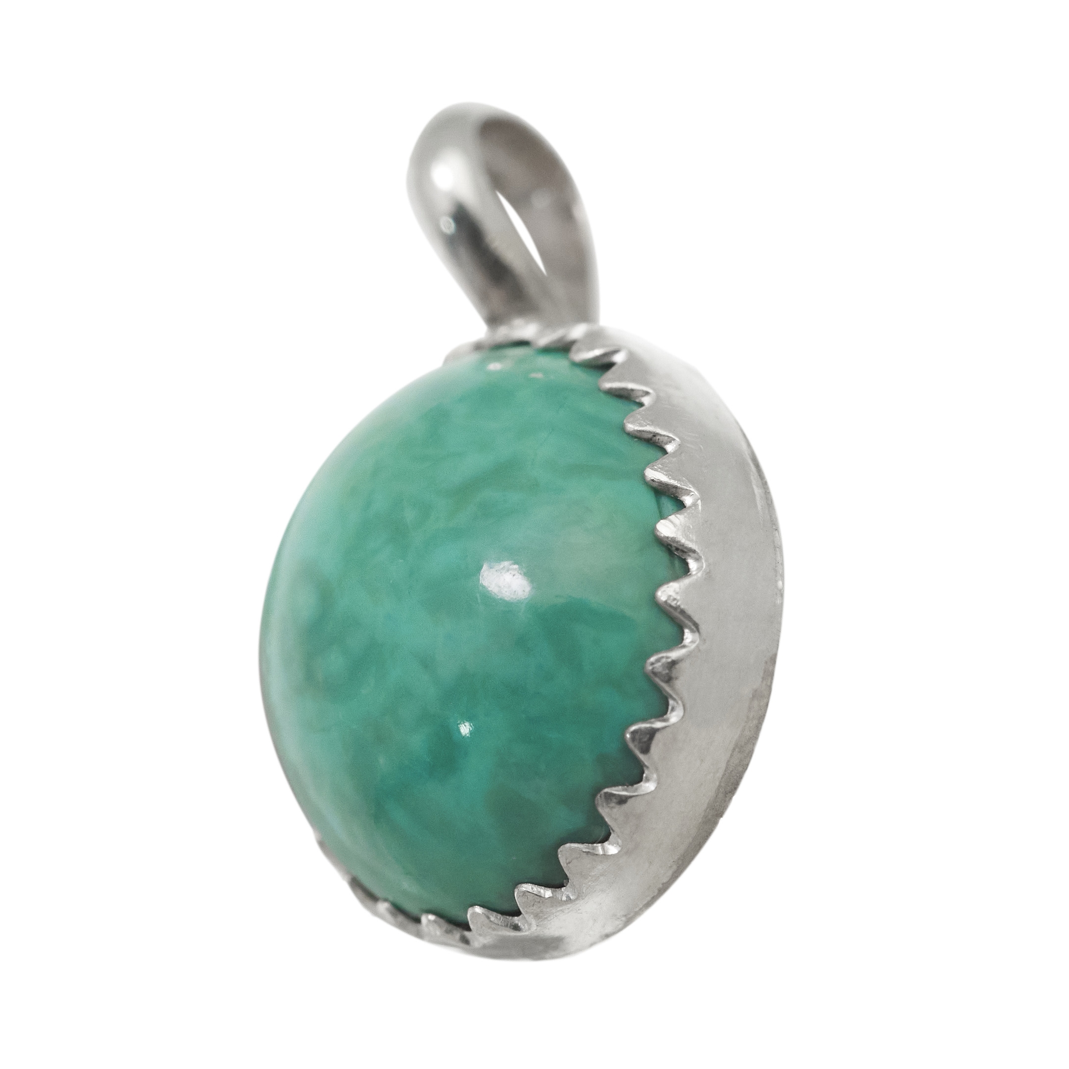 Pendentif turquoise et argent PE628 - Harpo Paris