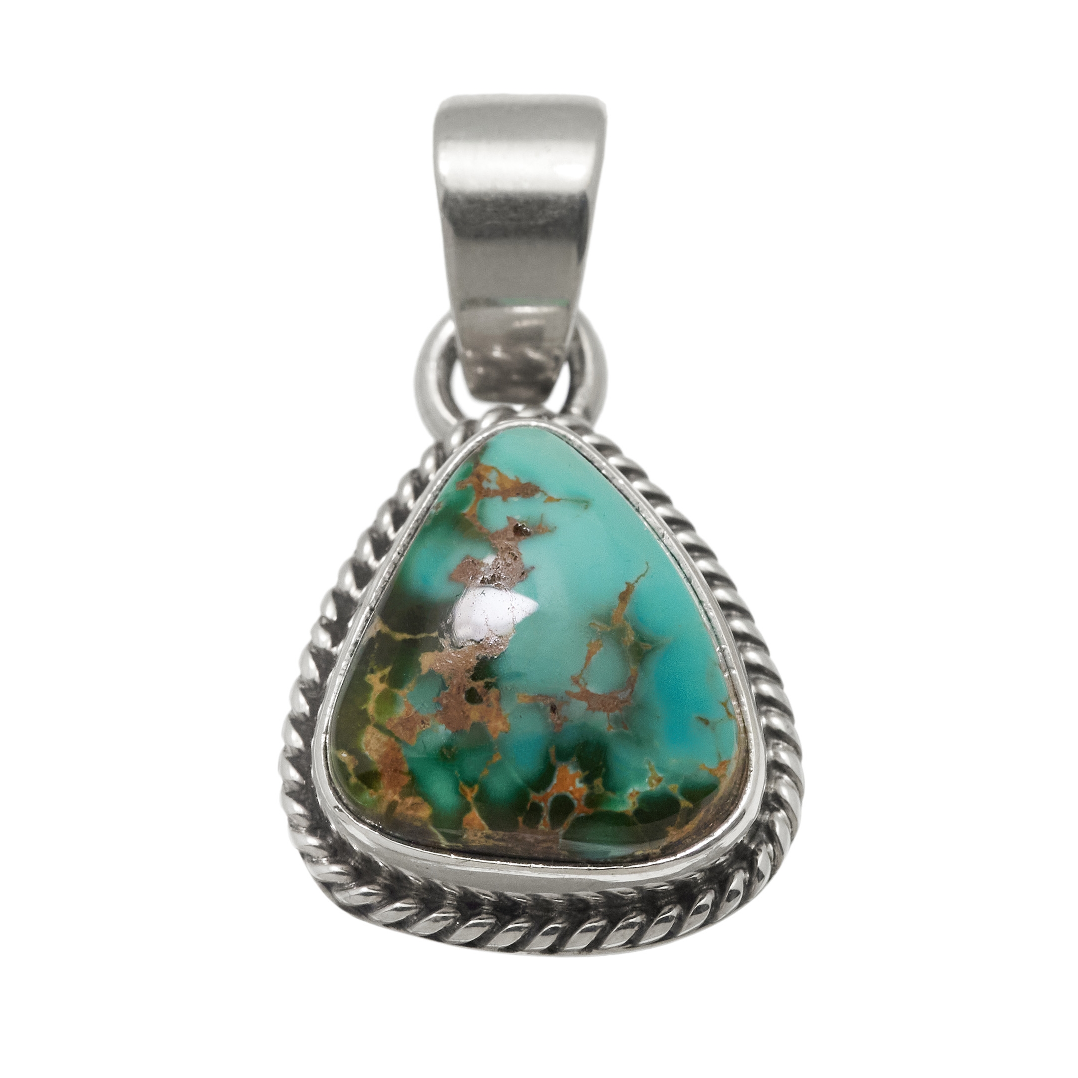 Turquoise and silver pendant PE629 - Harpo Paris