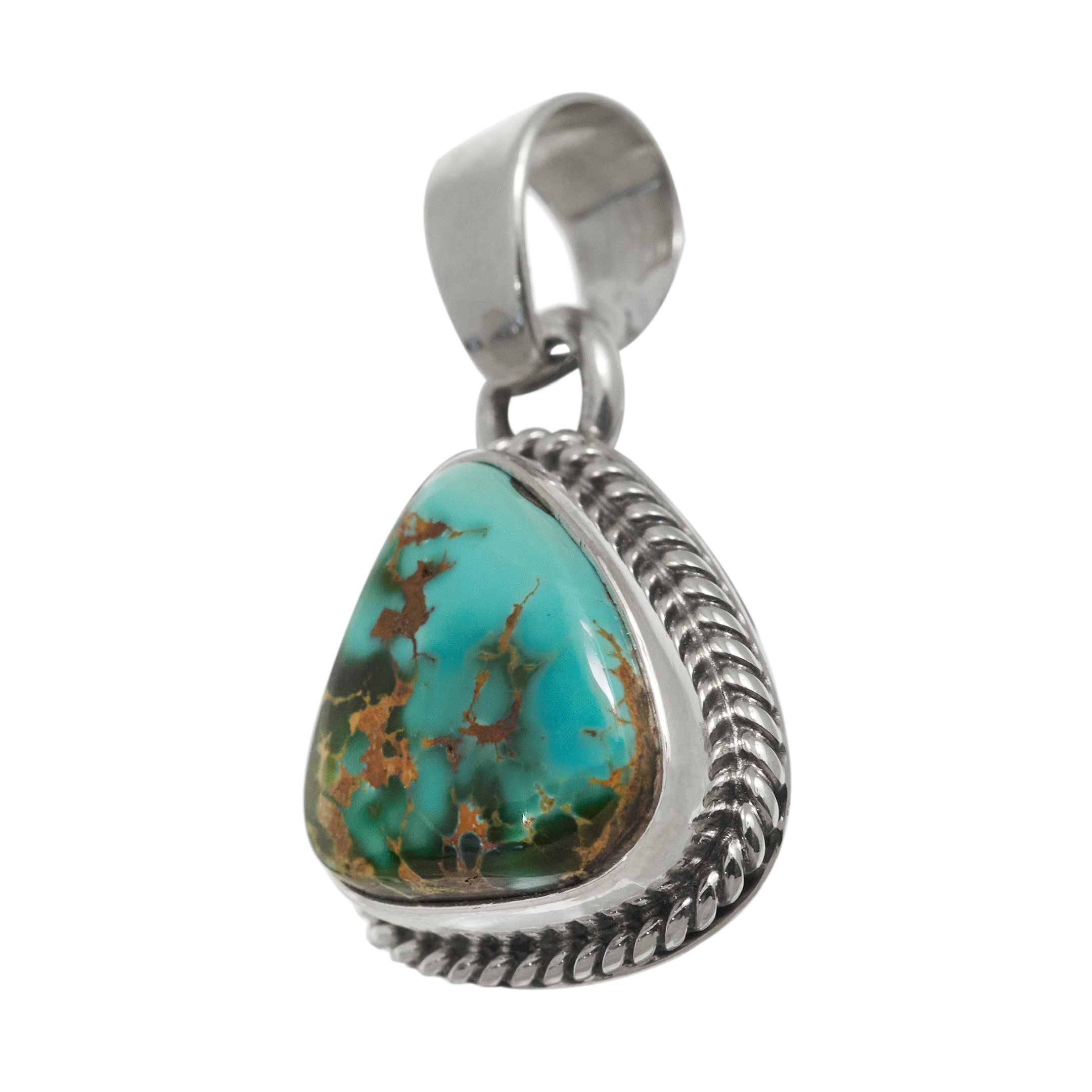 Turquoise and silver pendant PE629 - Harpo Paris