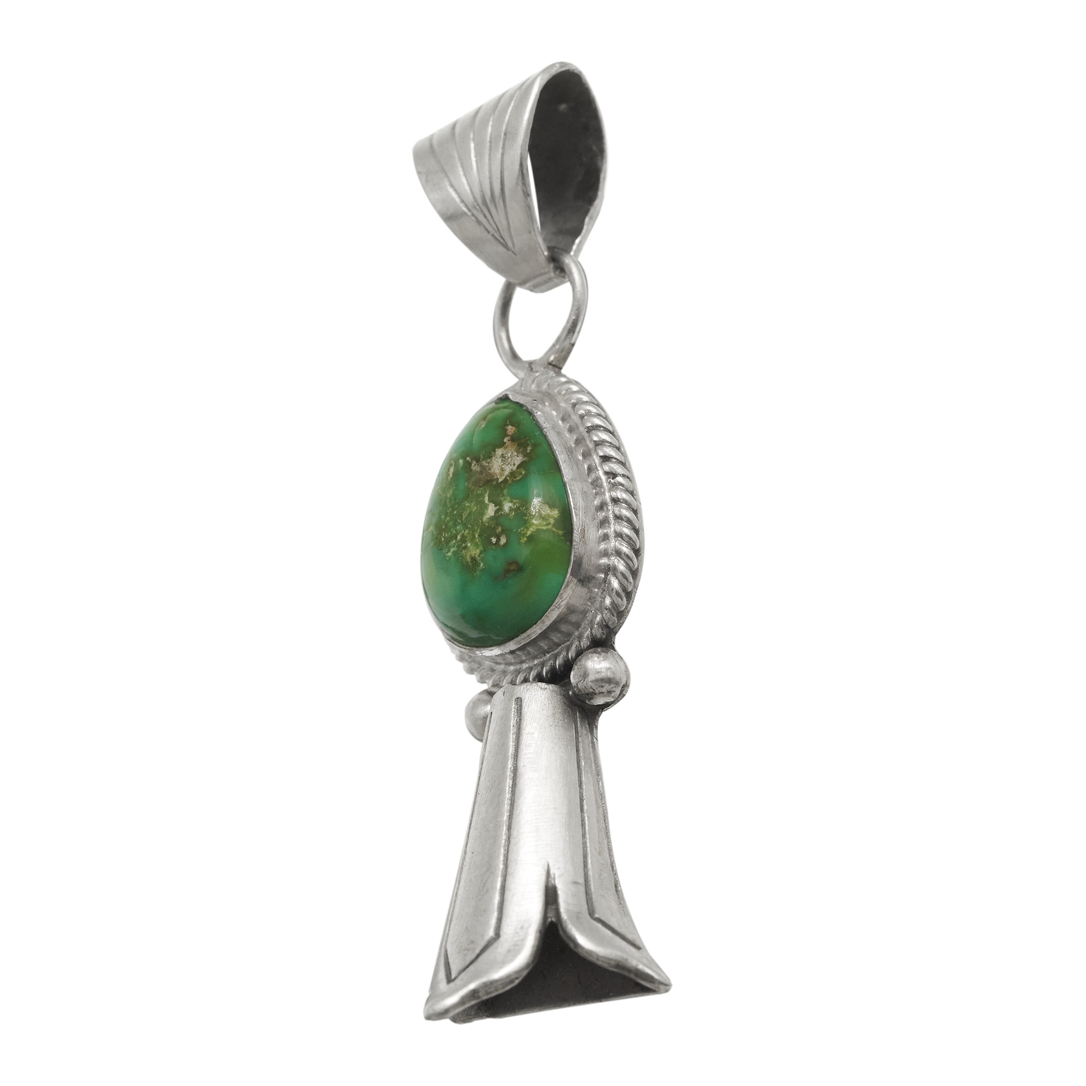 Turquoise and silver pendant PE641 - Harpo Paris